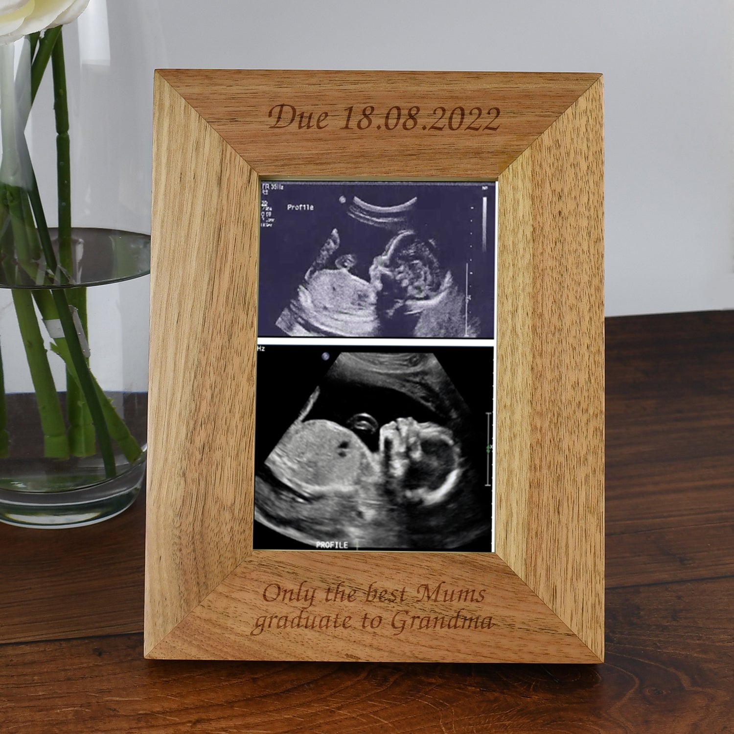Personalised Wooden 4x6 Any Message Frame - Photo Frames