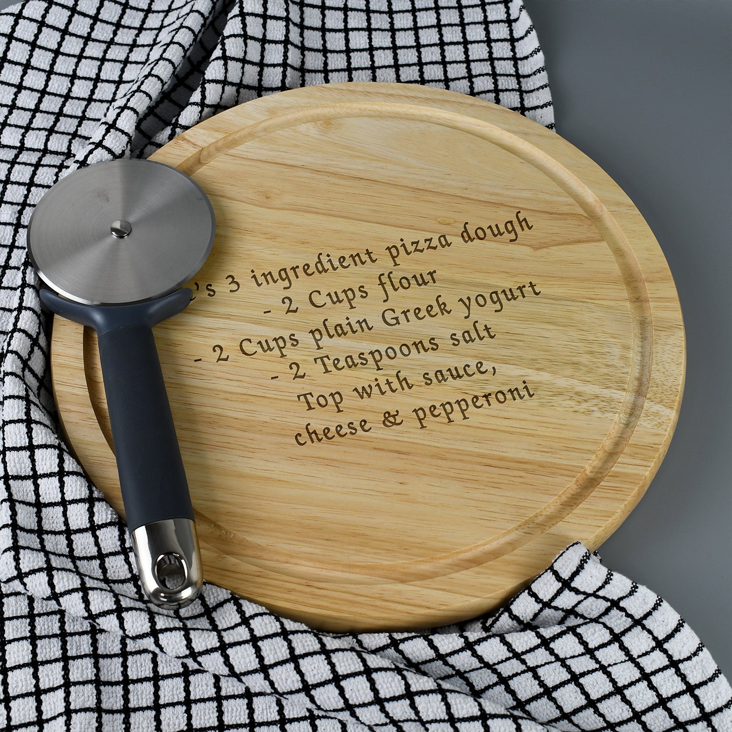 Personalised Any Message Large Round Pizza Board - Pizza Boards