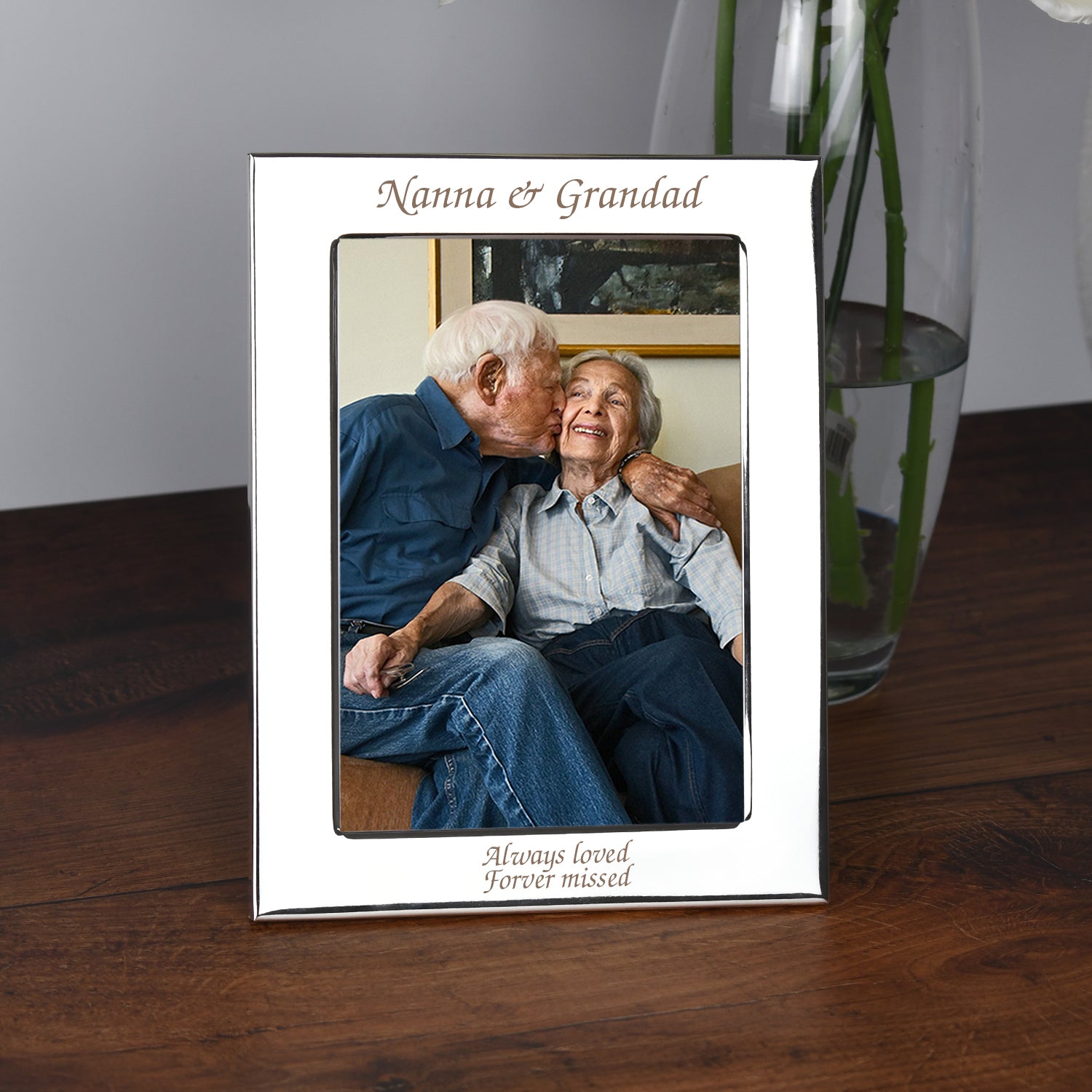Personalised Silver 5x7 Any Message Photo Frame - Photo Frames