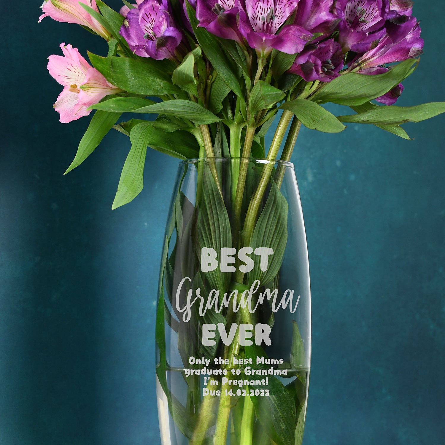 Personalised Best Ever Glass Bullet Vase - Bullet Vase