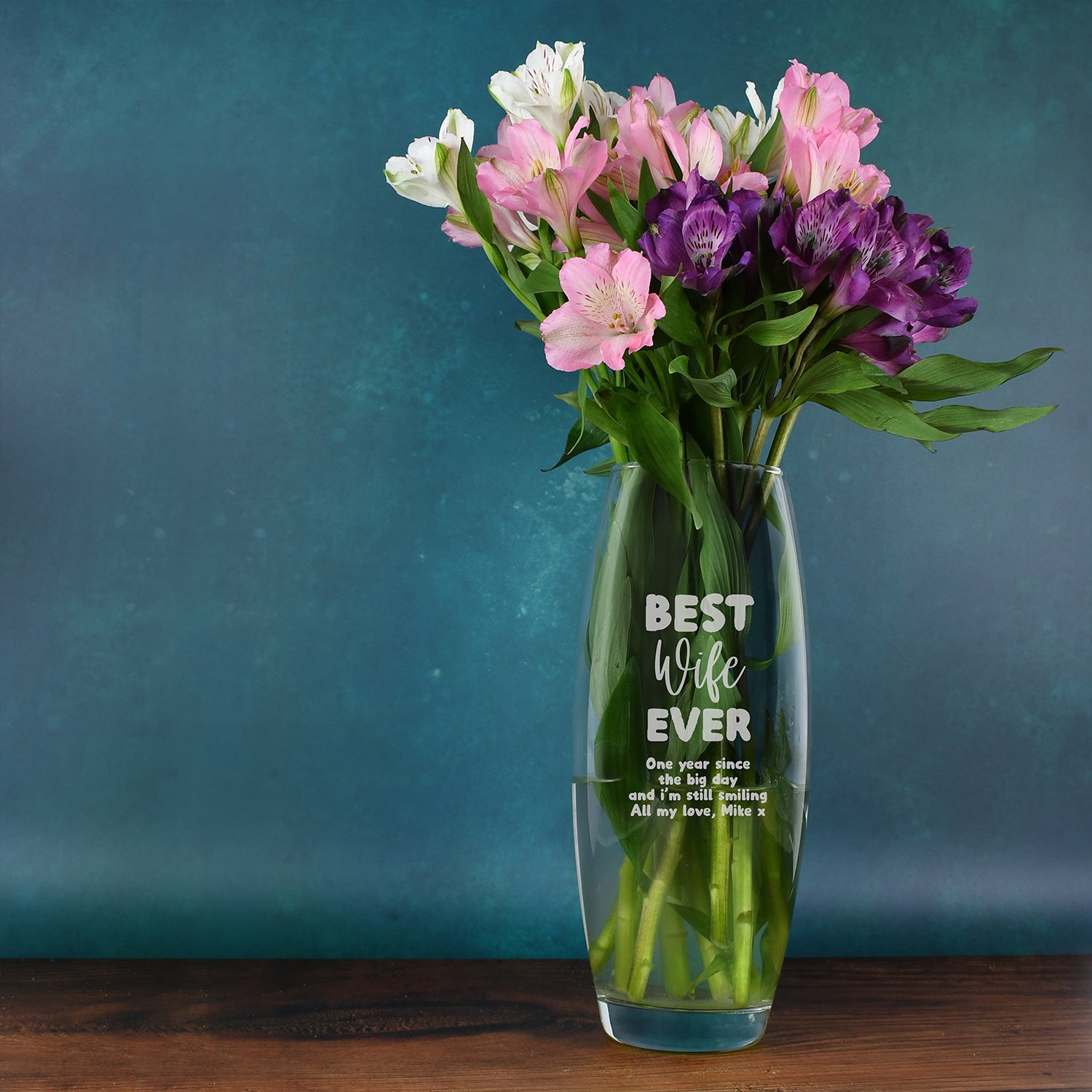 Personalised Best Ever Glass Bullet Vase - Bullet Vase