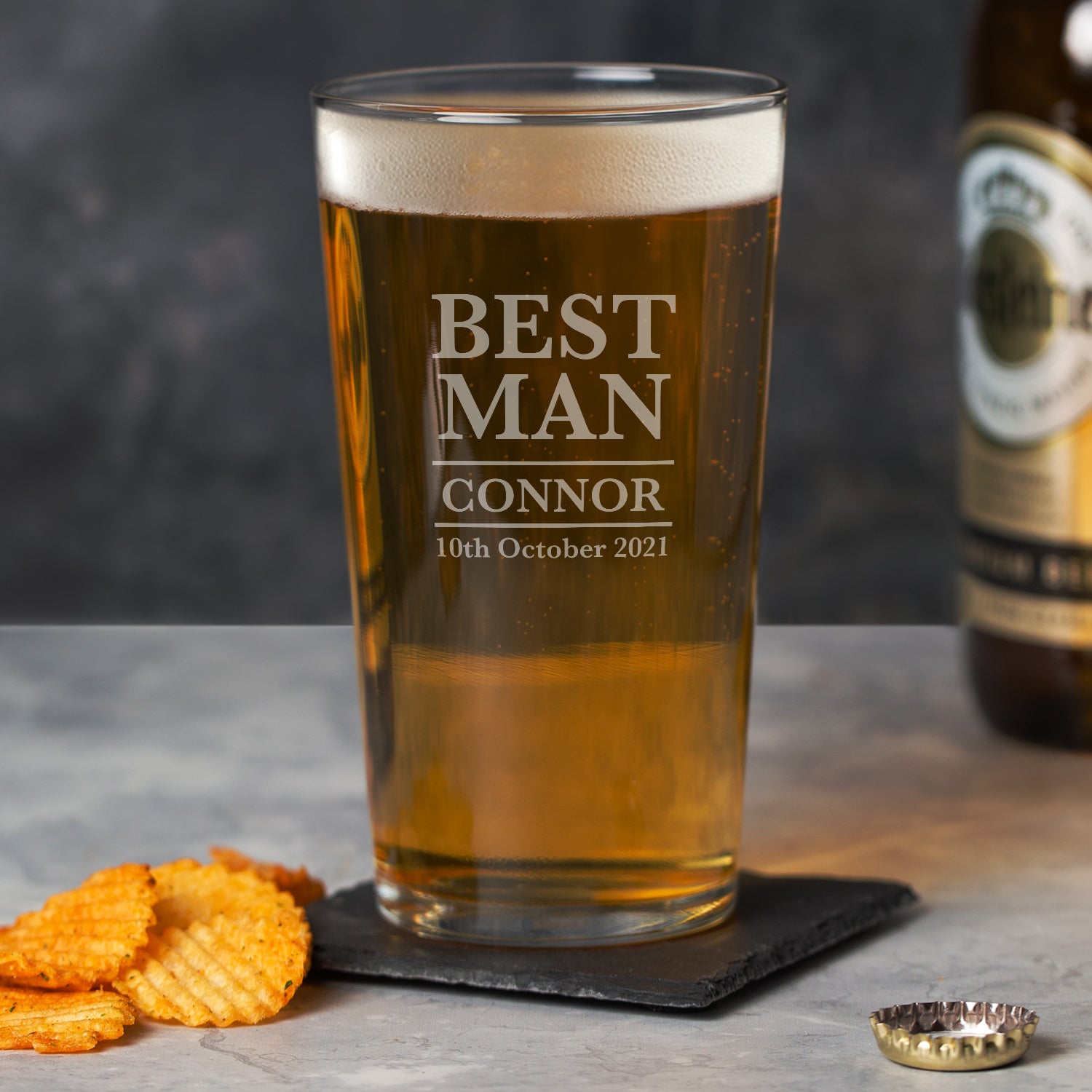 Personalised Best Man Pint Glass - Beer Glasses