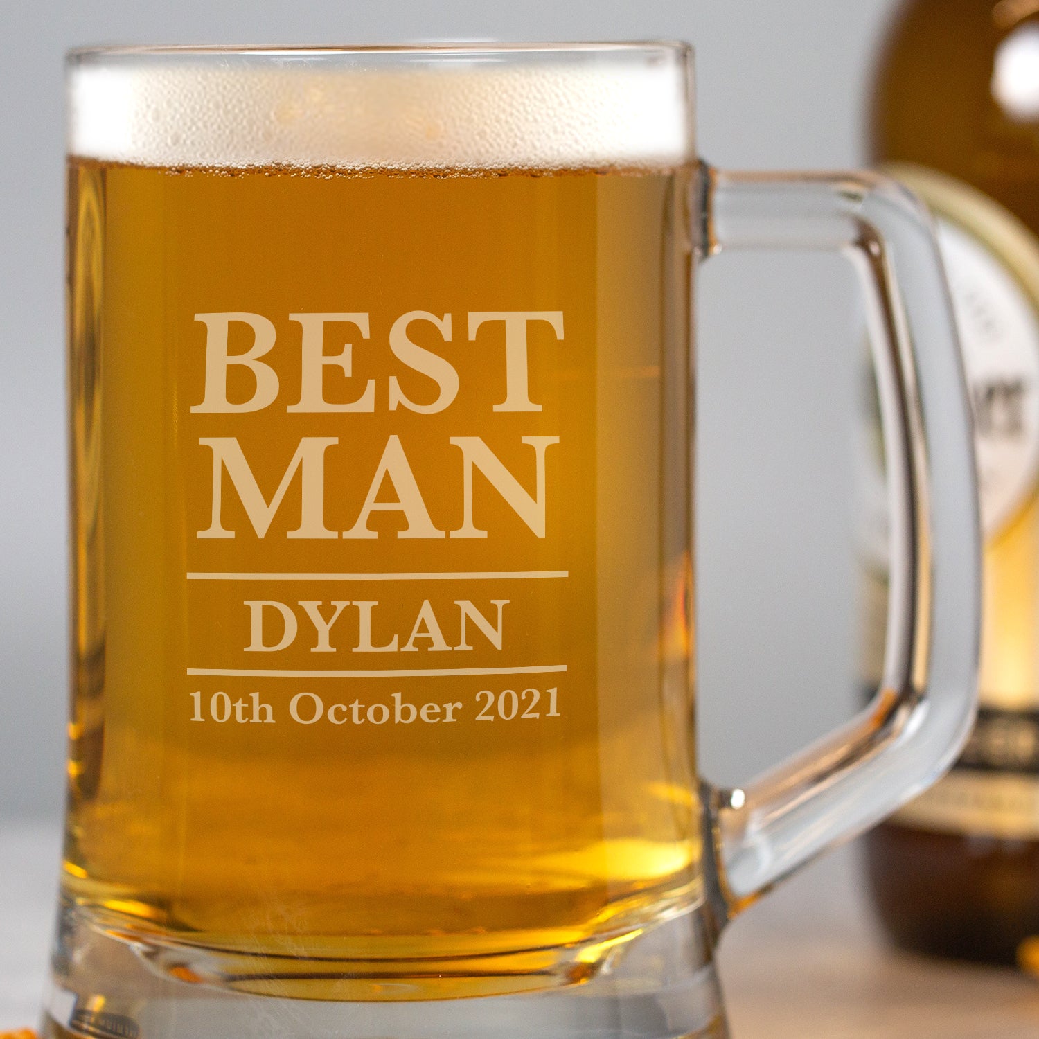 Personalised Best Man Glass Pint Stern Tankard - Beer Glasses