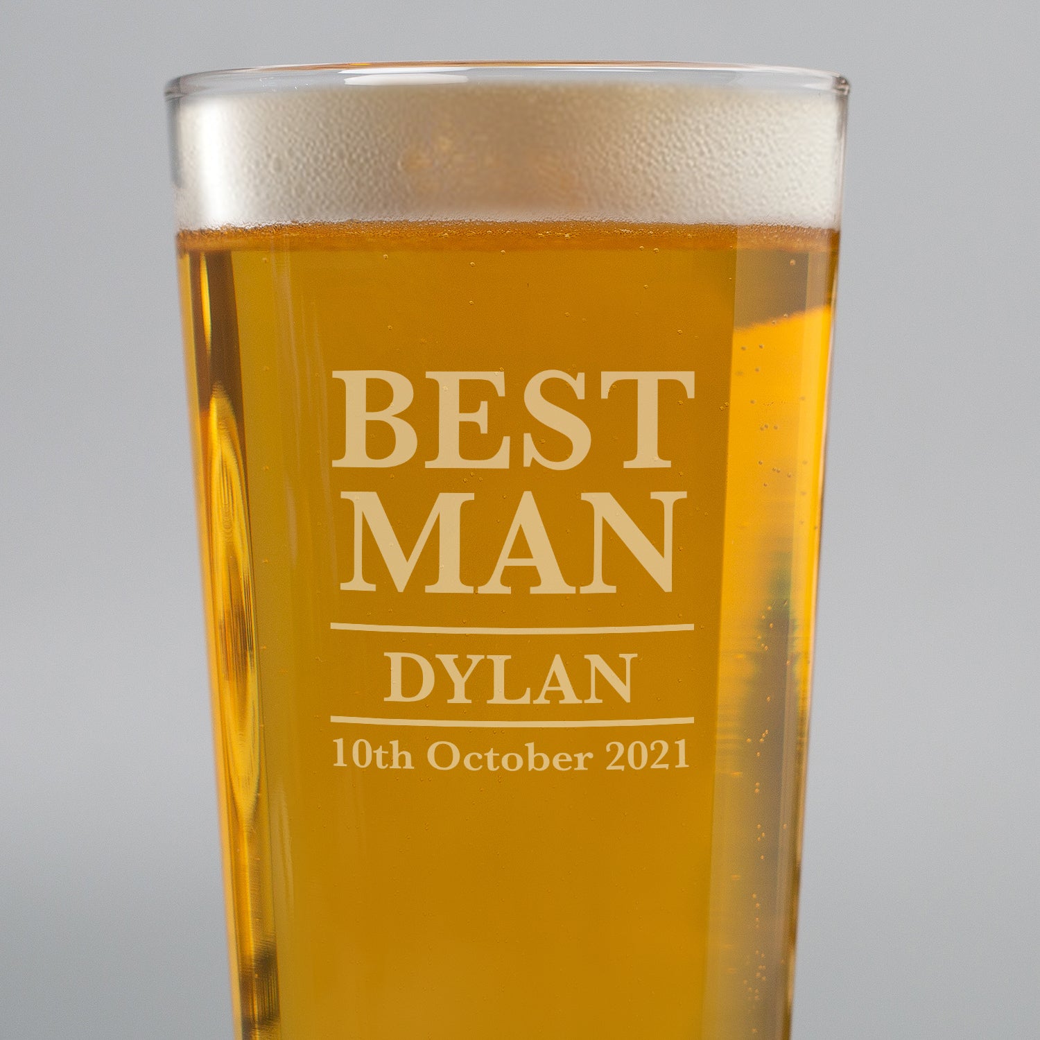 Personalised Best Man Pint Glass - Beer Glasses