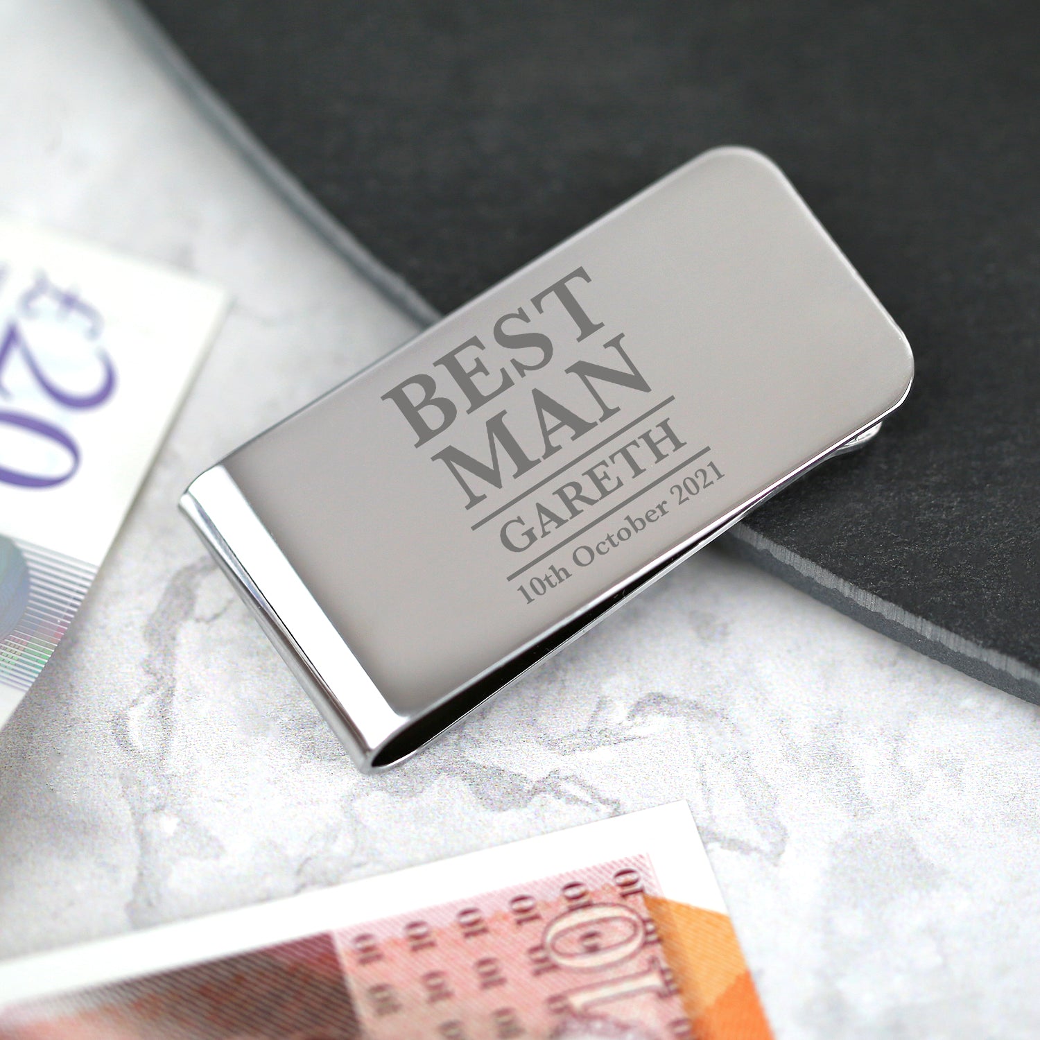 Personalised Best Man Money Clip - Accessories