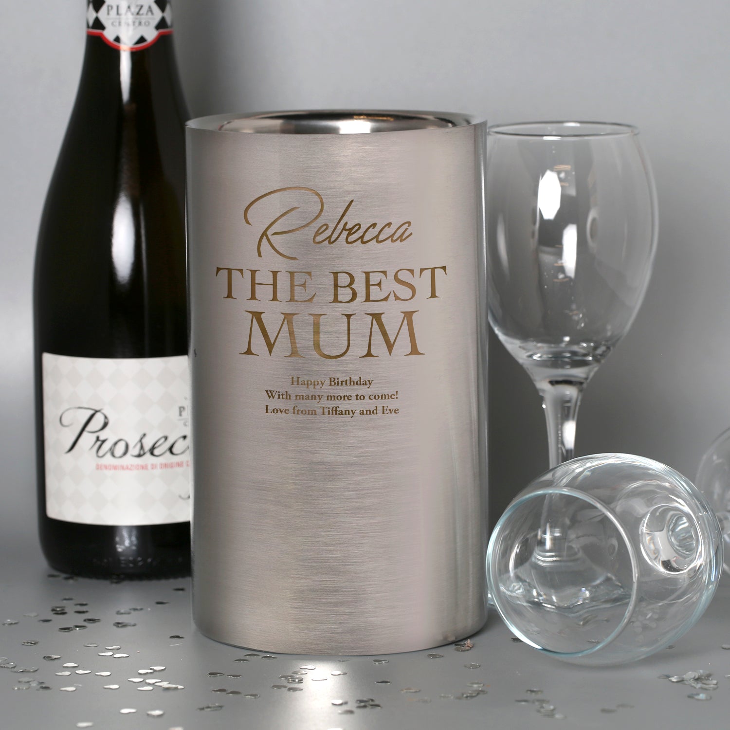 Personalised The Best Mum Stainless Steel Wine Cooler - Wine Coolers