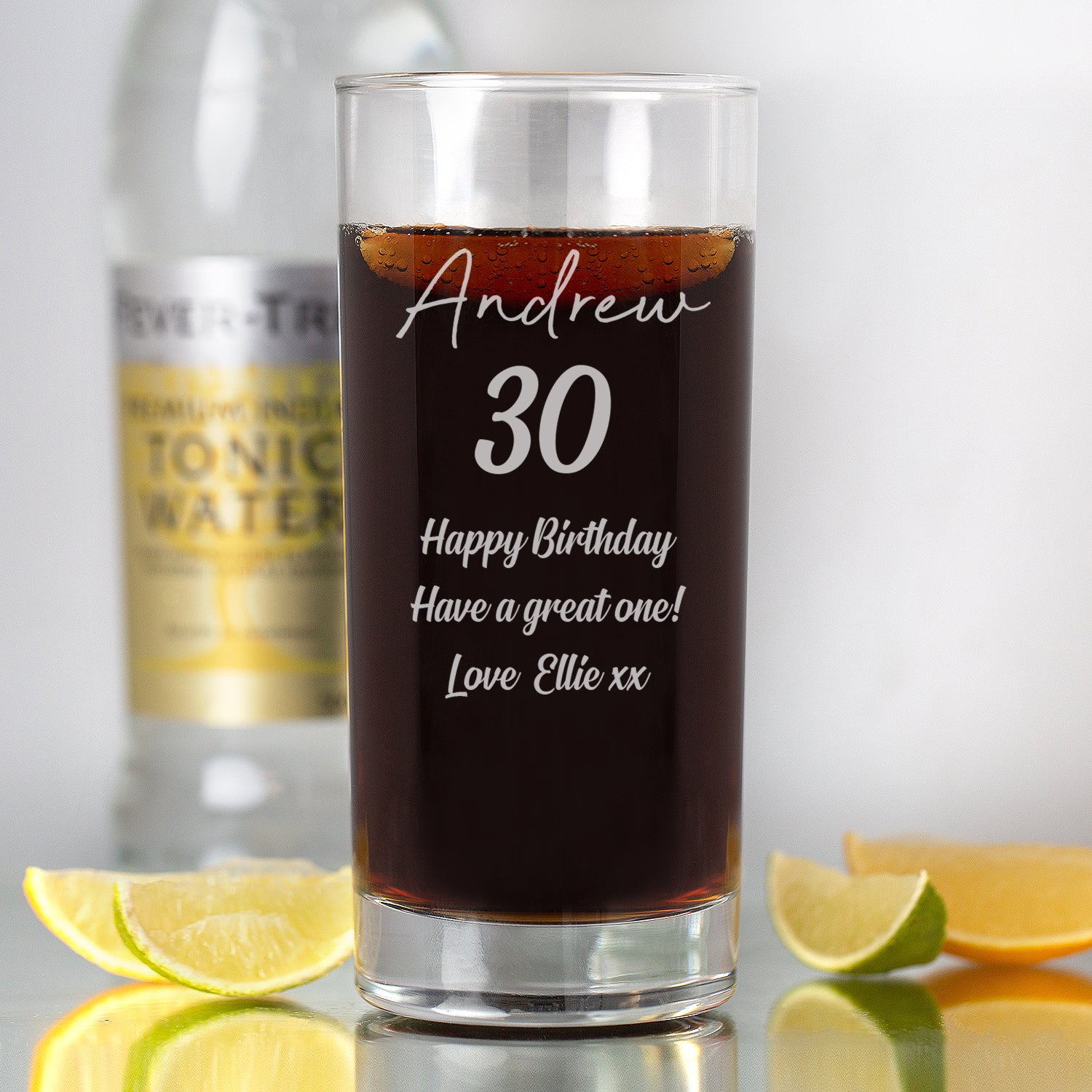 Personalised Birthday Hi Ball Glass - Hi Ball Glass