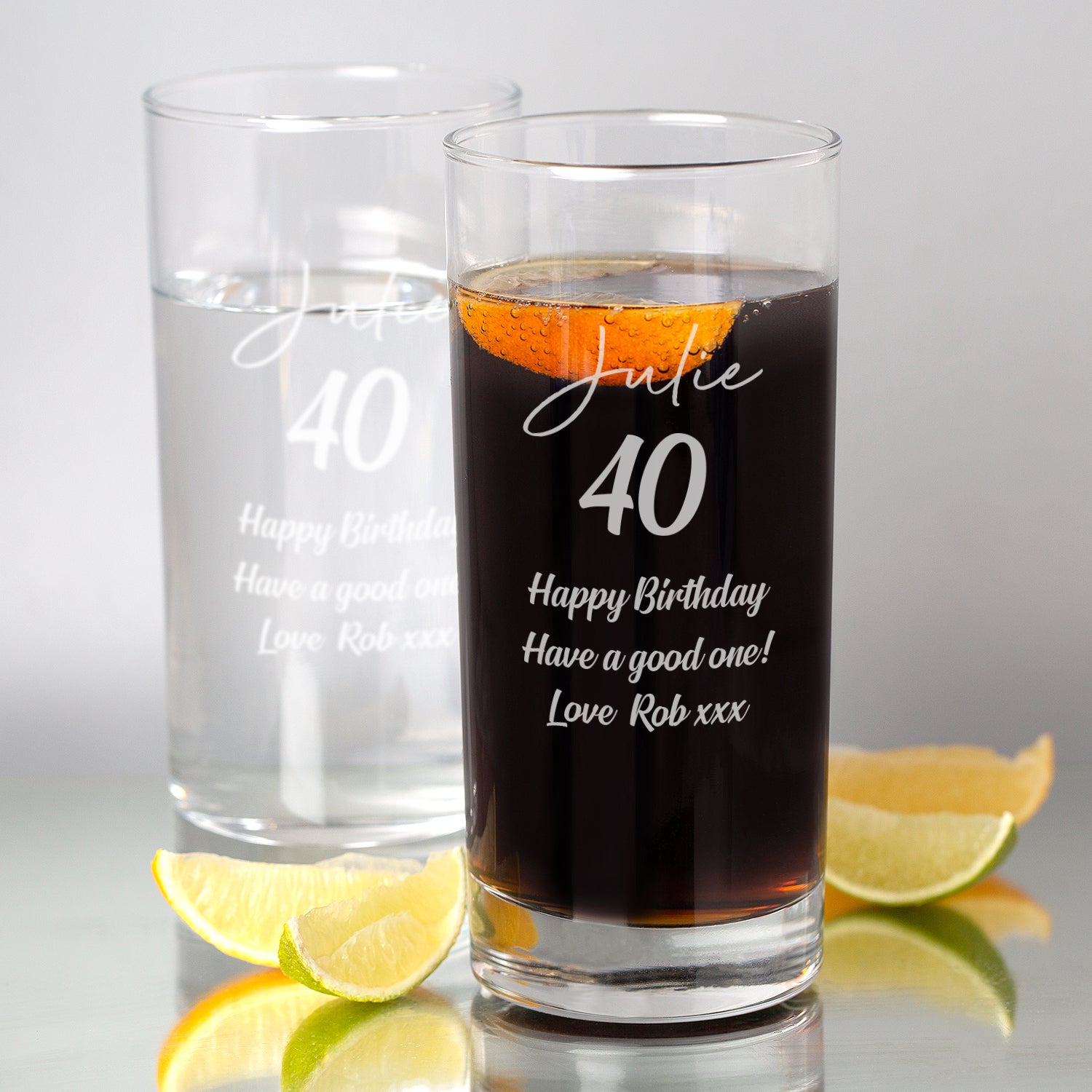 Personalised Birthday Hi Ball Glass - Hi Ball Glass