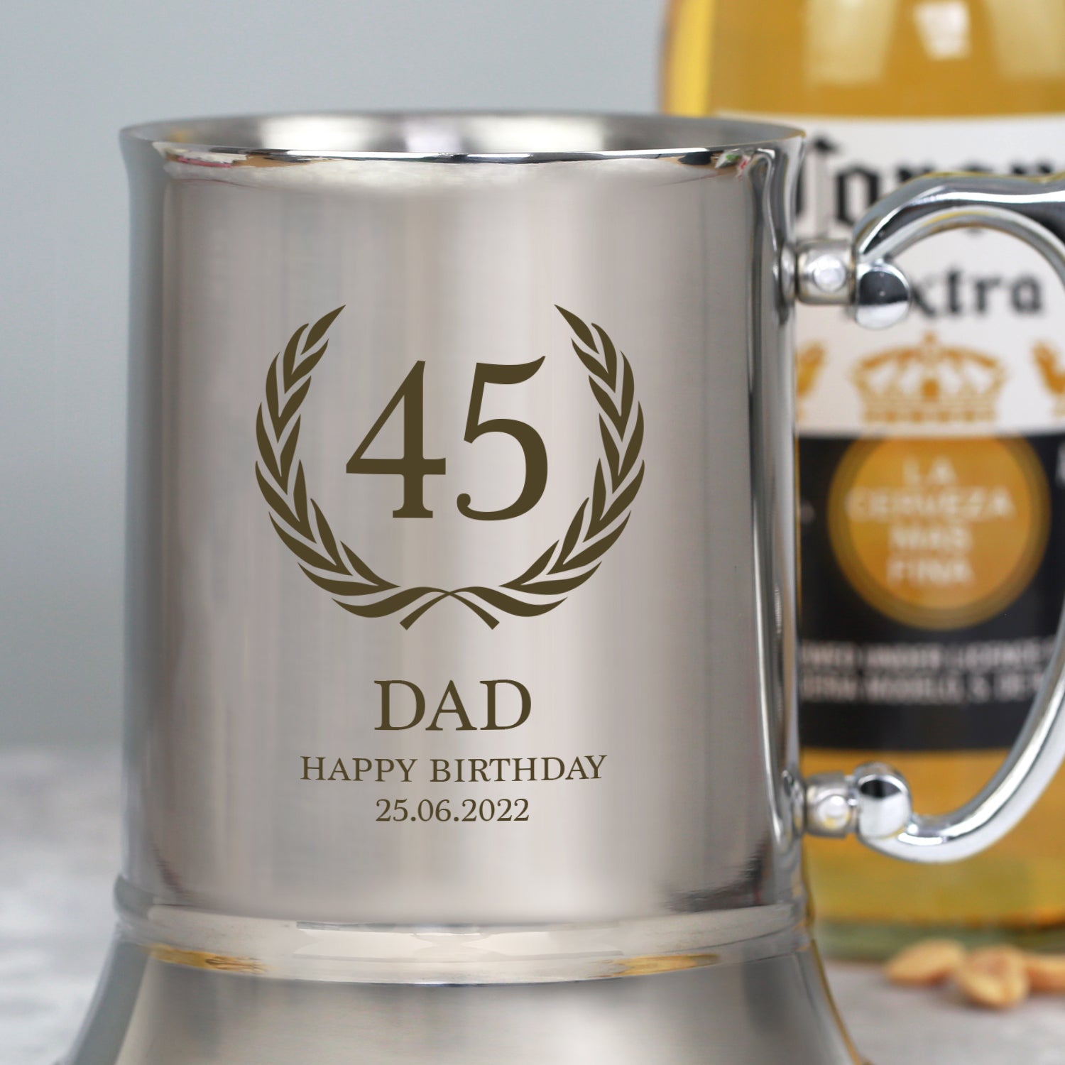 Personalised Birthday Silver Stainless Steel Tankard - Stainless Steel Tankards