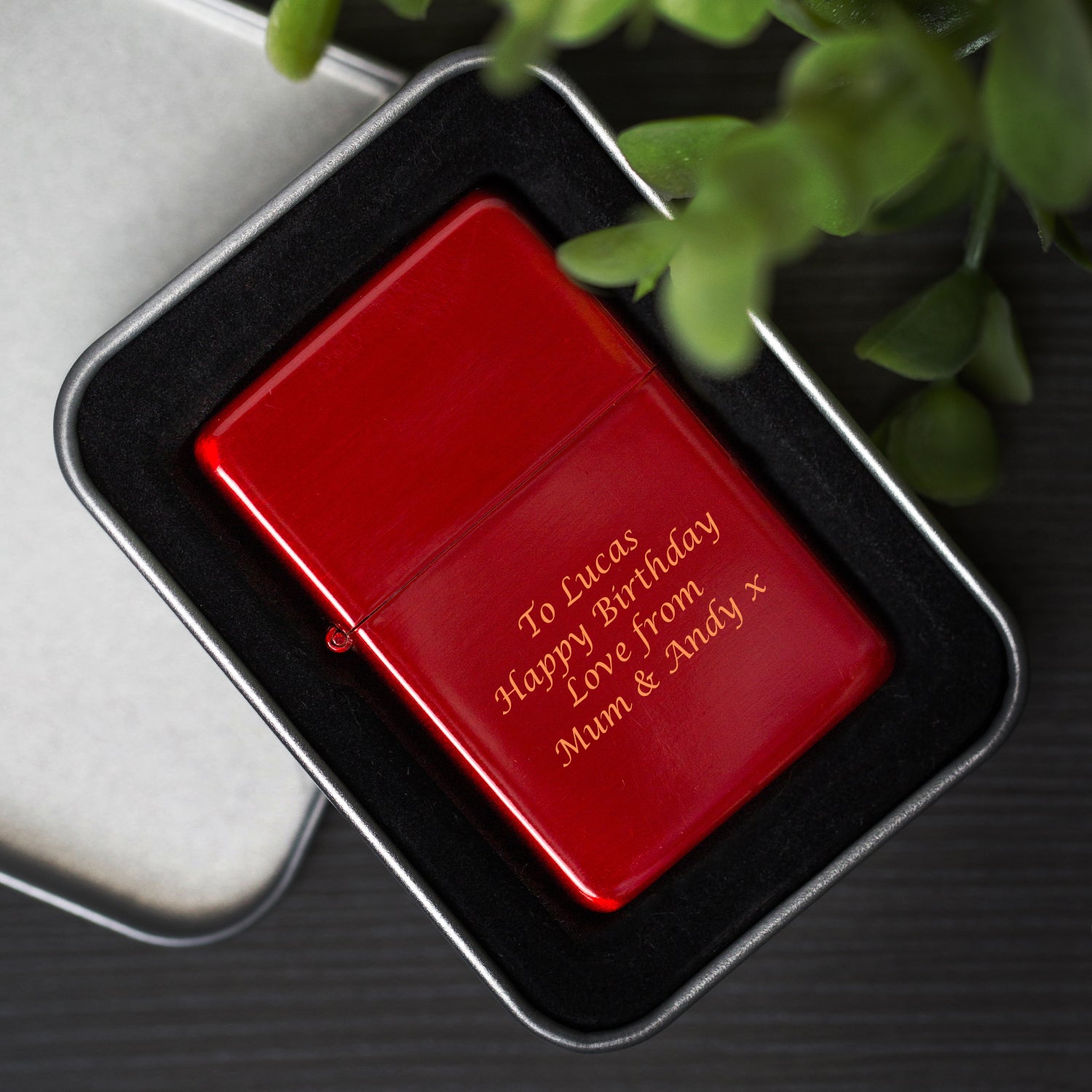 Personalised Message Red Ice Lighter & Gift Box - Lighters