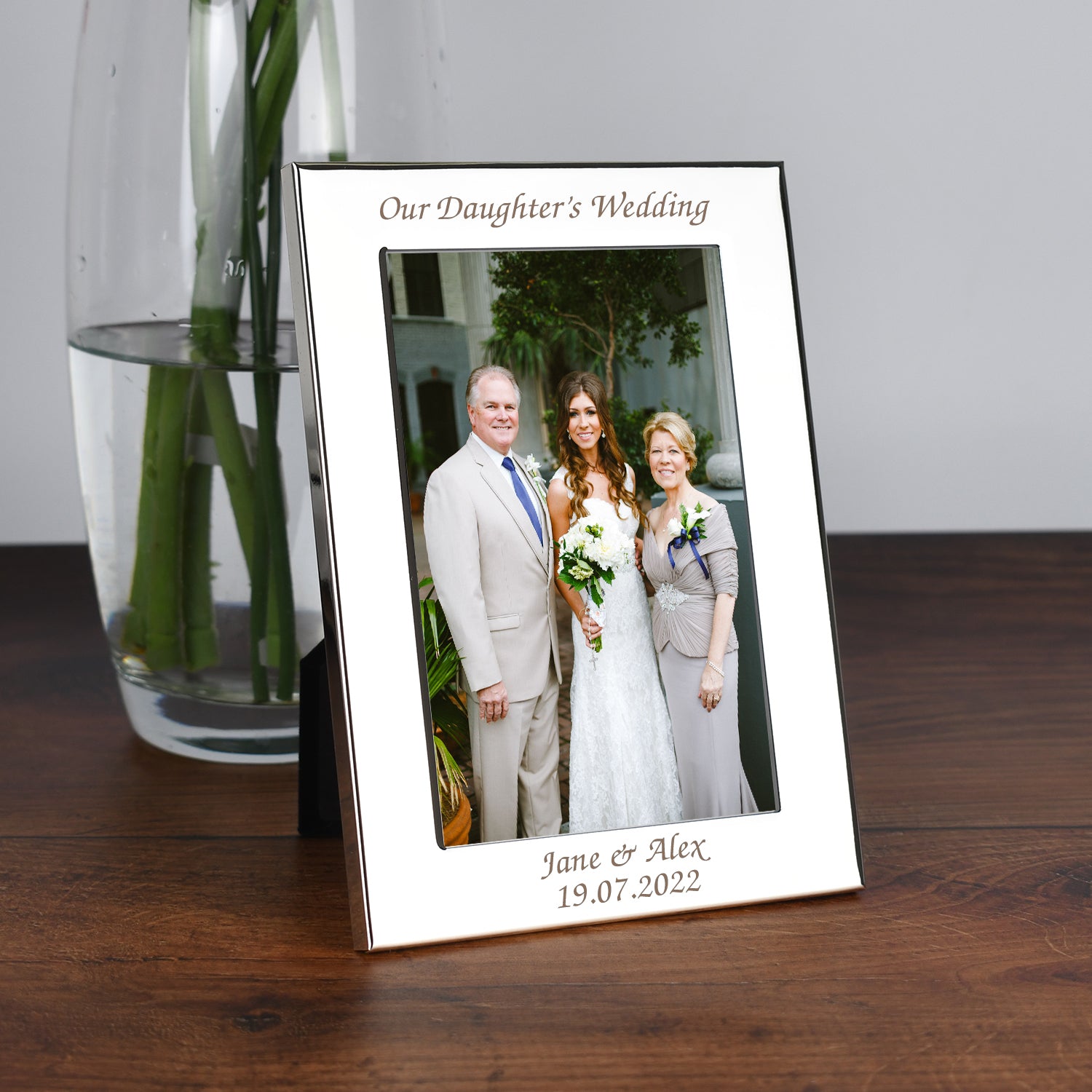Personalised Silver 4x6 Our Daughter’s Wedding Photo Frame - Photo Frames