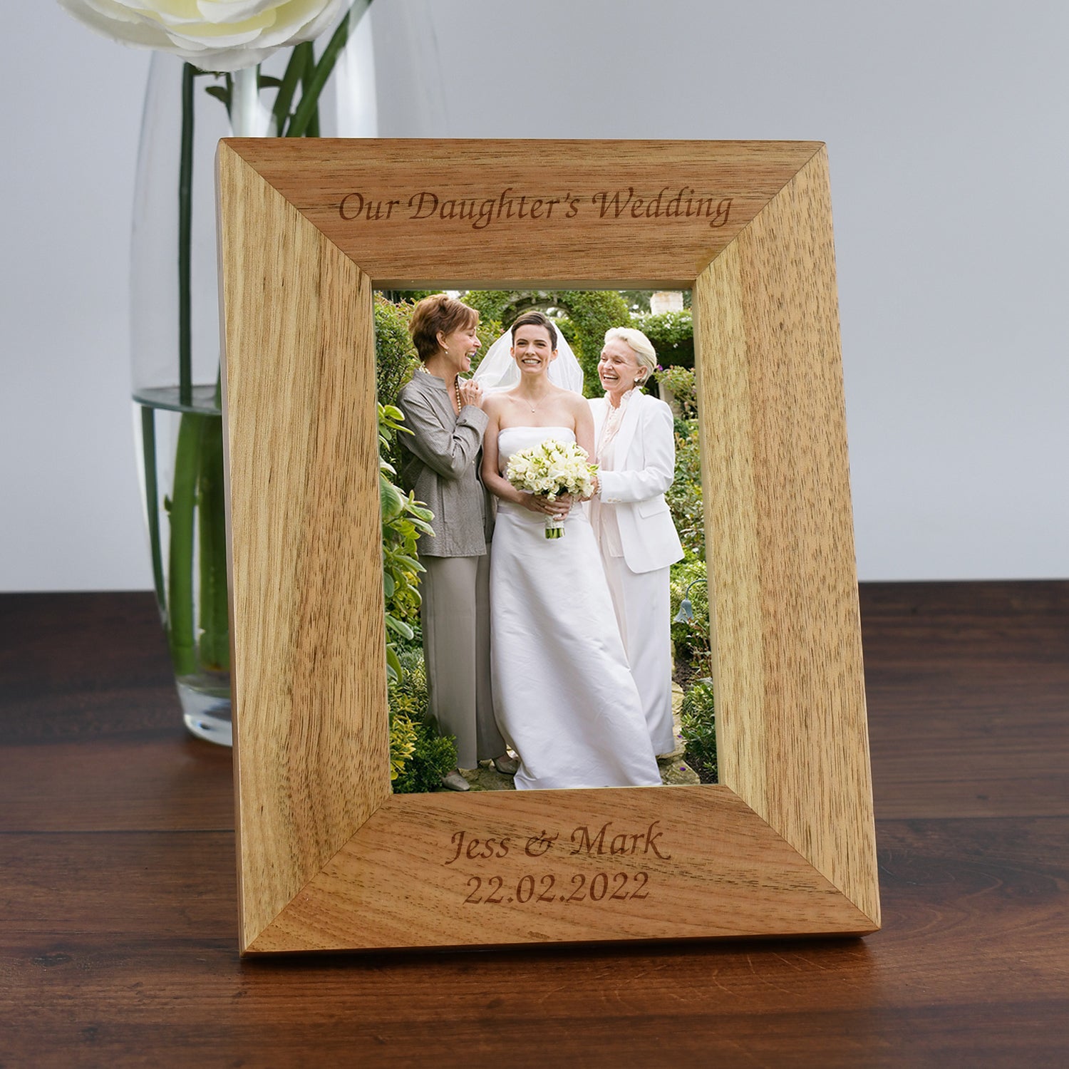 Personalised Wooden 4x6 Our Daughter’s Wedding Frame - Photo Frames