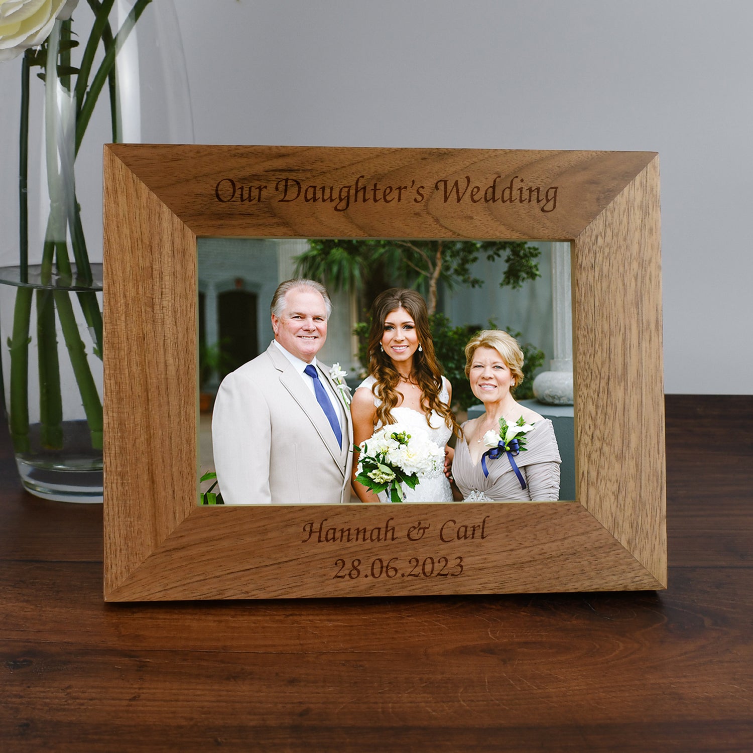 Personalised Wooden 7x5 Landscape Our Daughter’s Wedding Frame - Photo Frames
