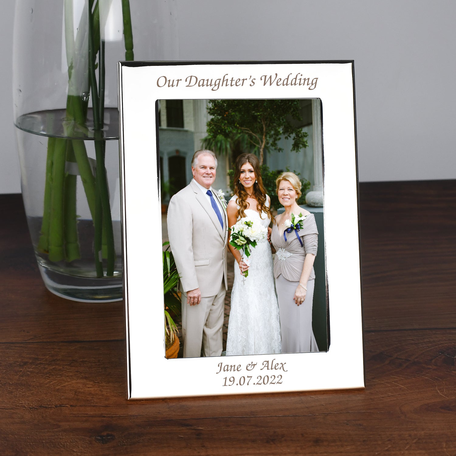 Personalised Silver 4x6 Our Daughter’s Wedding Photo Frame - Photo Frames
