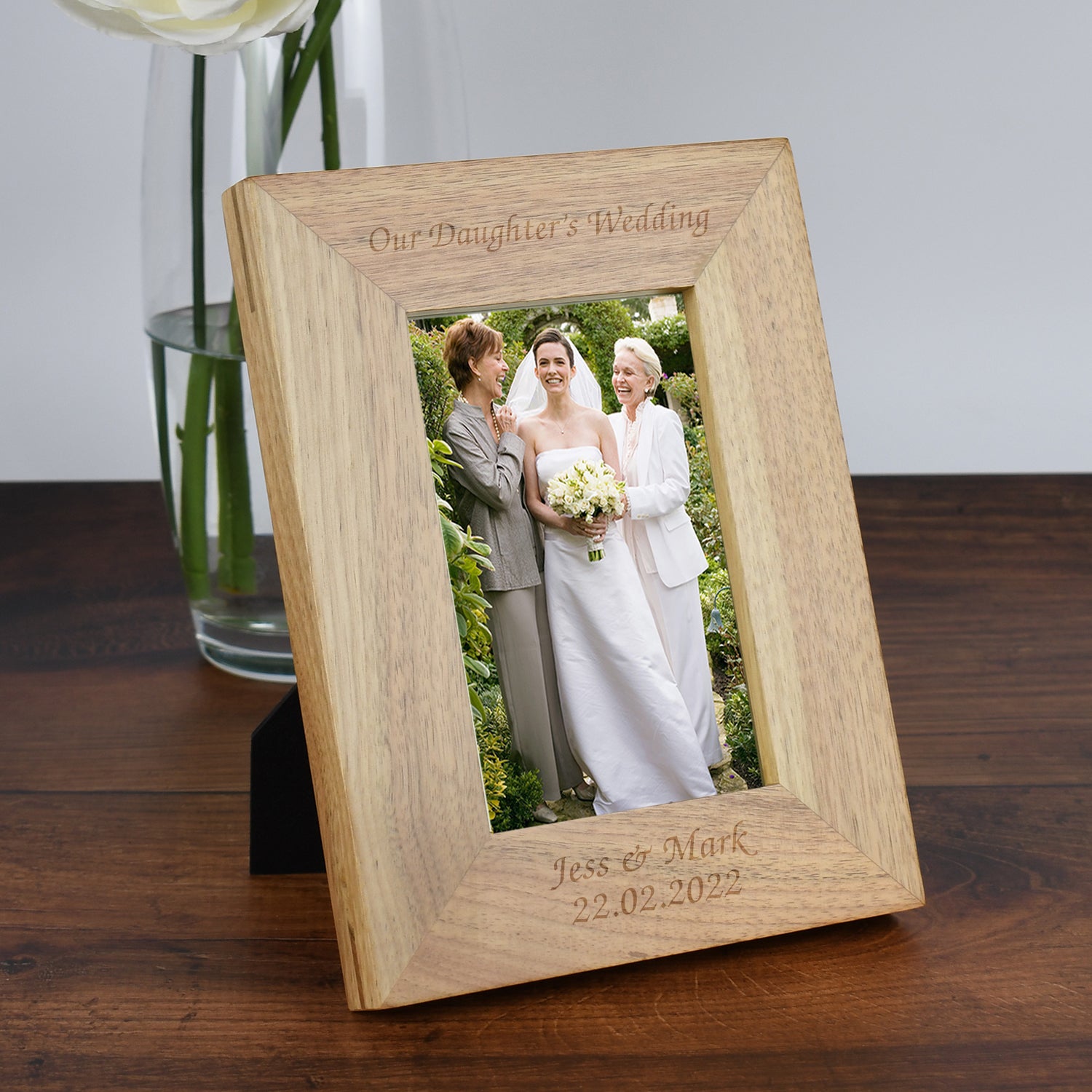 Personalised Wooden 4x6 Our Daughter’s Wedding Frame - Photo Frames