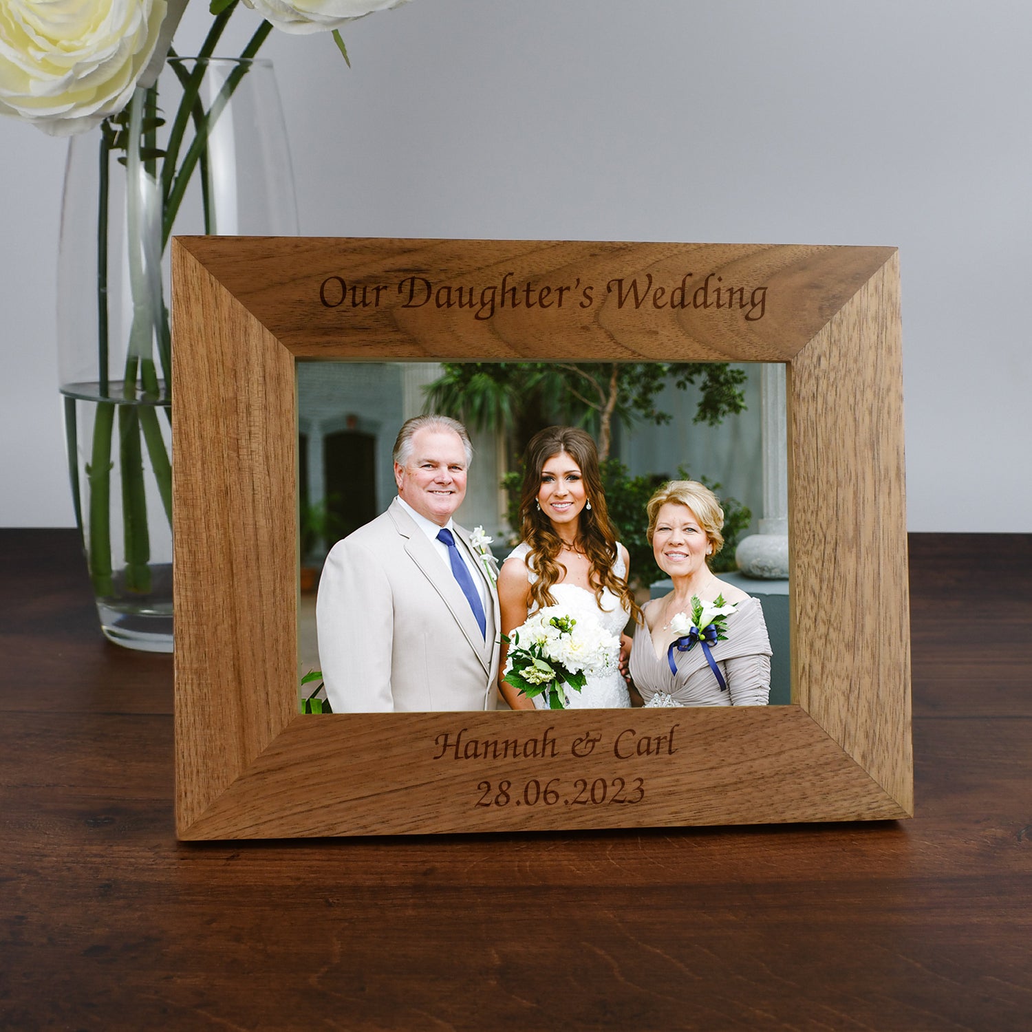 Personalised Wooden 7x5 Landscape Our Daughter’s Wedding Frame - Photo Frames