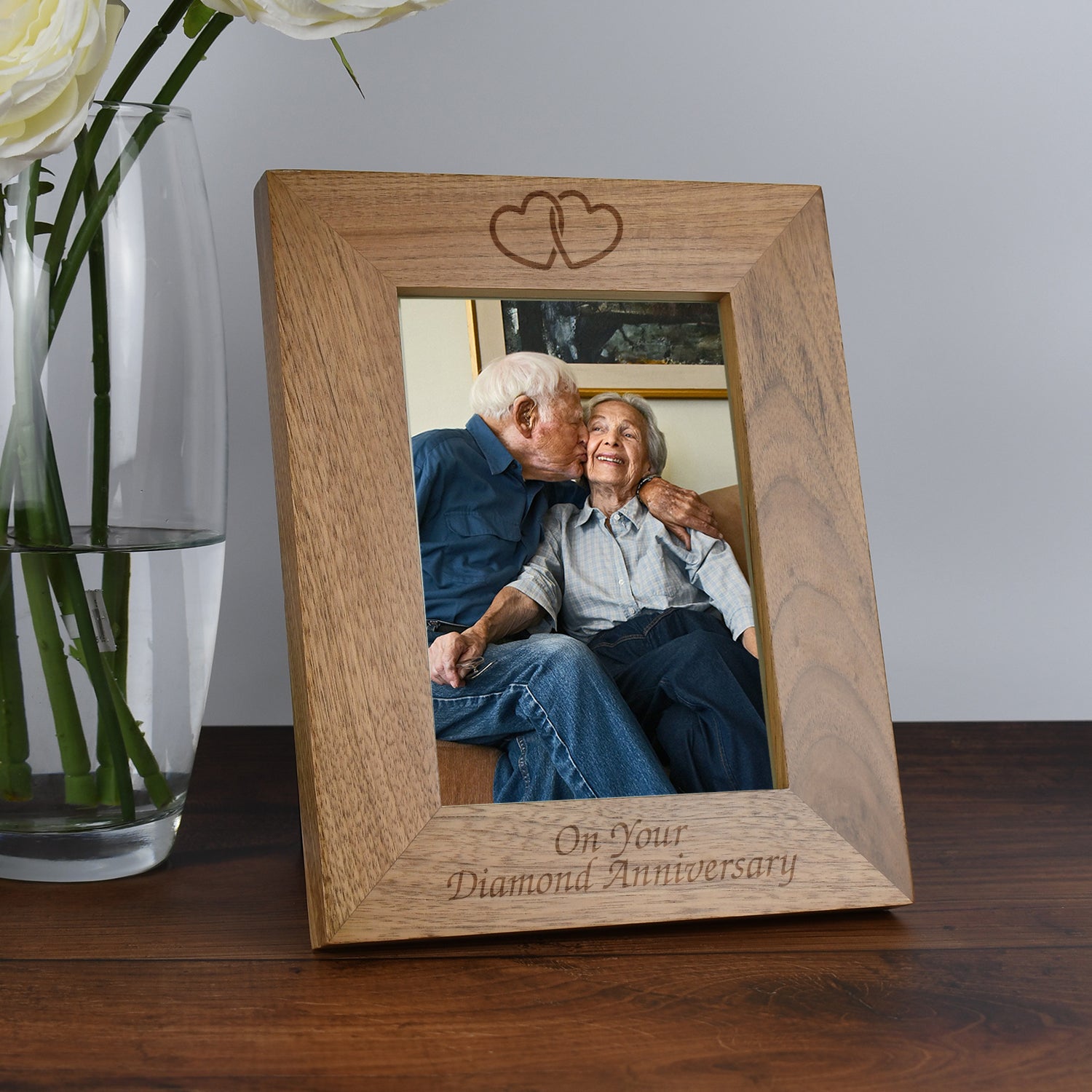 Personalised Wooden 5x7 On Your Diamond Anniversary Frame - Photo Frames
