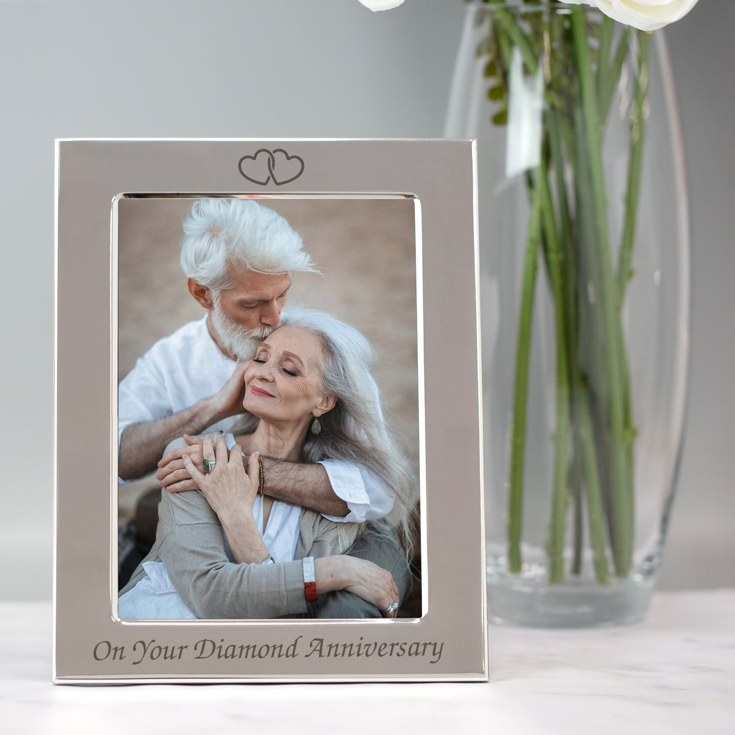 Silver 5x7 On Your Diamond Wedding Anniversary Photo Frame - Photo Frames