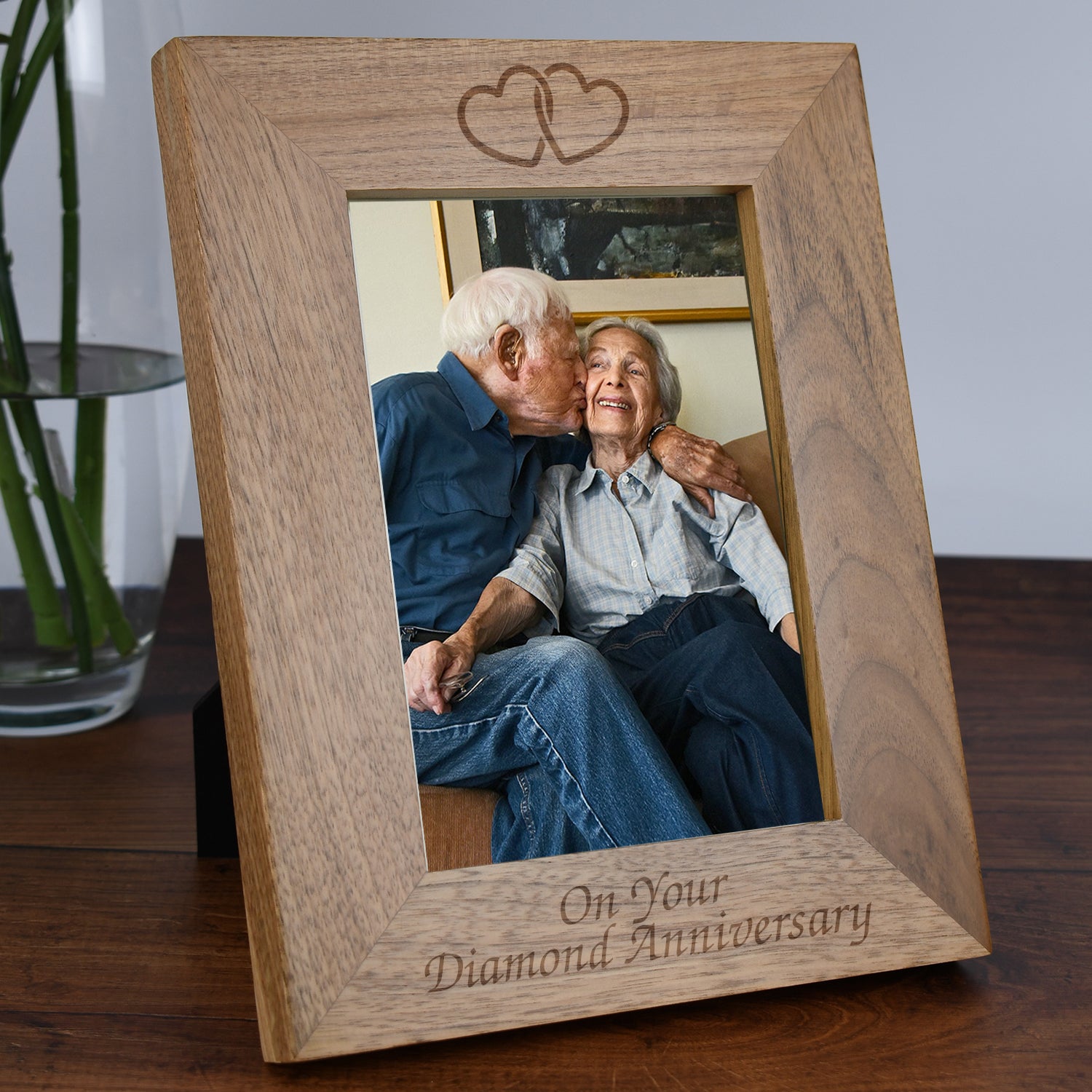 Personalised Wooden 5x7 On Your Diamond Anniversary Frame - Photo Frames