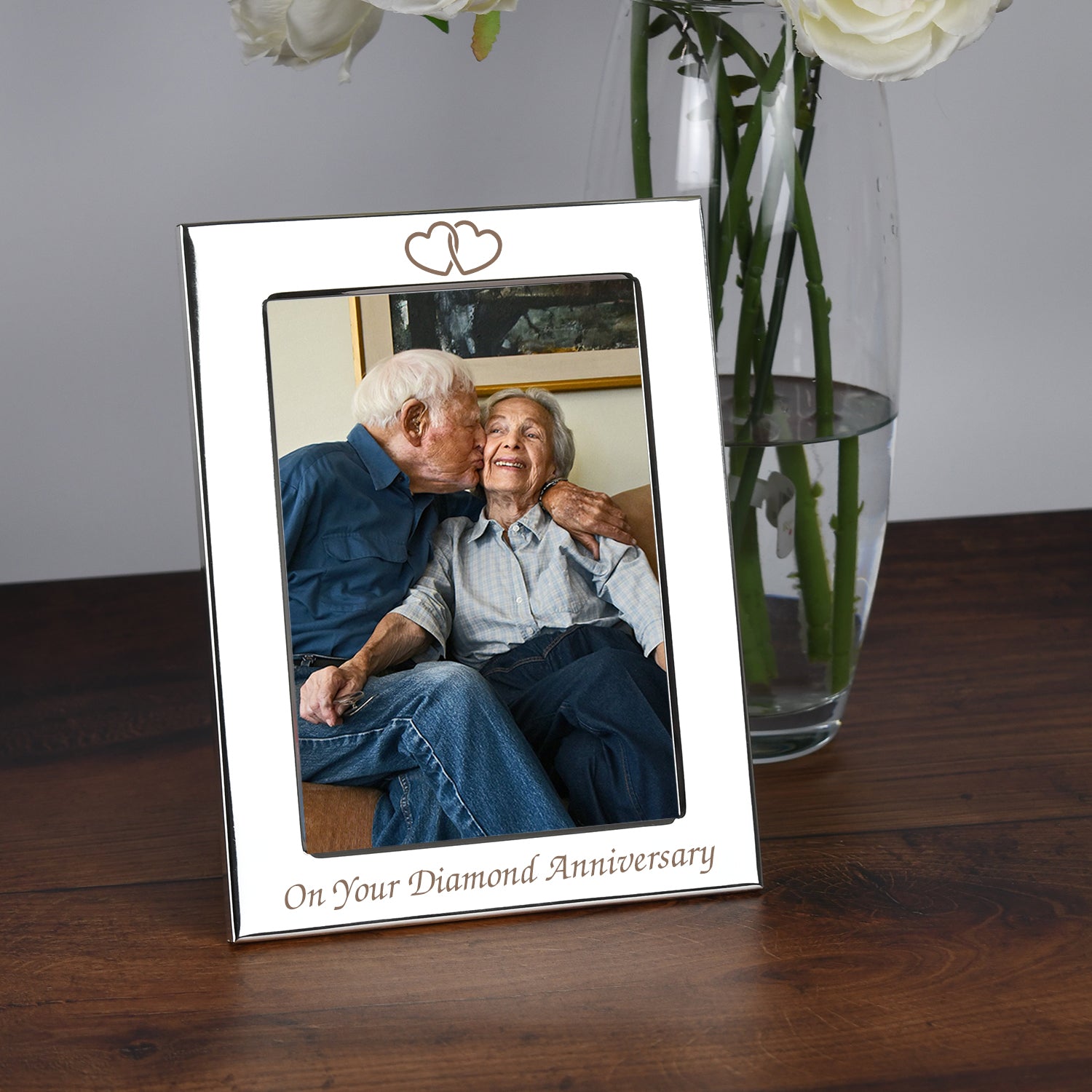 Silver 5x7 On Your Diamond Wedding Anniversary Photo Frame - Photo Frames