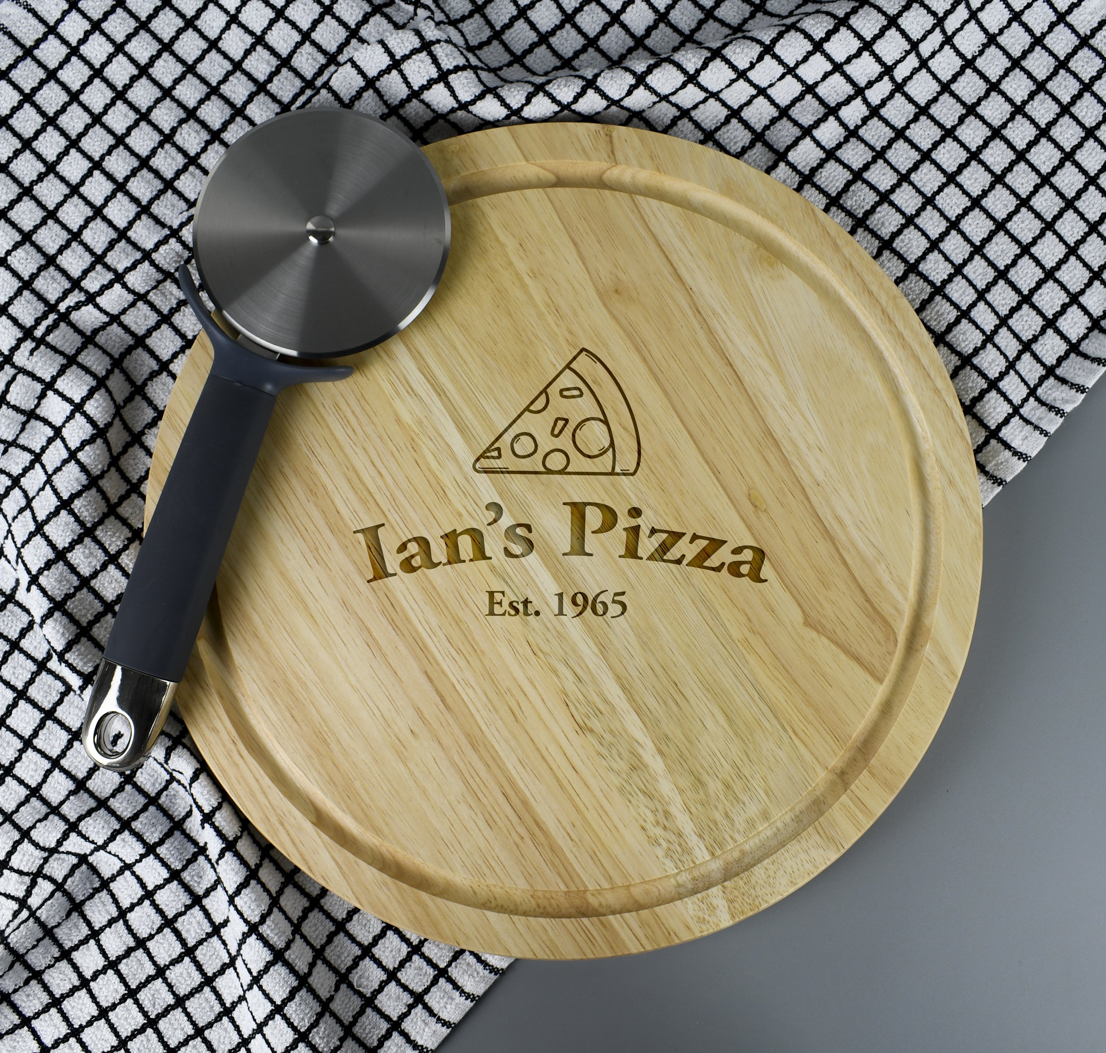 Personalised Established Pizza Large Round Pizza Board - Pizza Boards