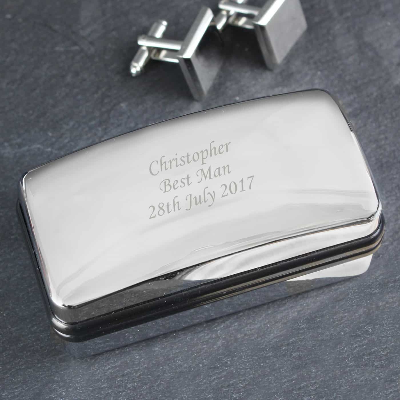Personalised Silver Square Initials Cufflinks - Cufflinks