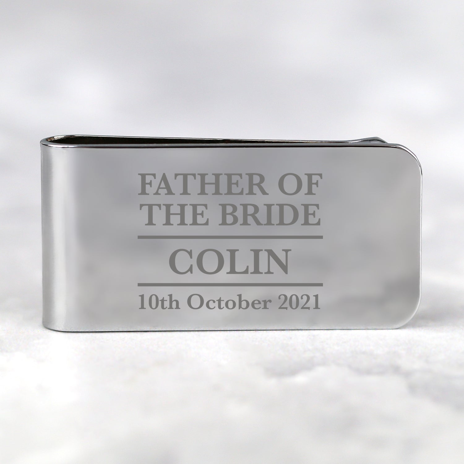 Personalised Father of the Bride Money Clip - Accessories
