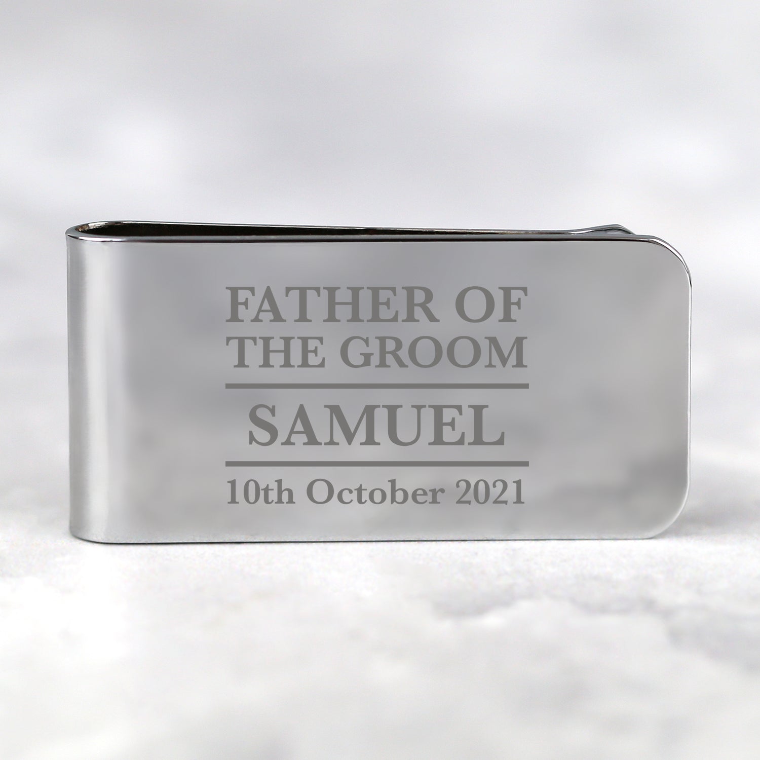 Personalised Father of the Groom Money Clip - Accessories