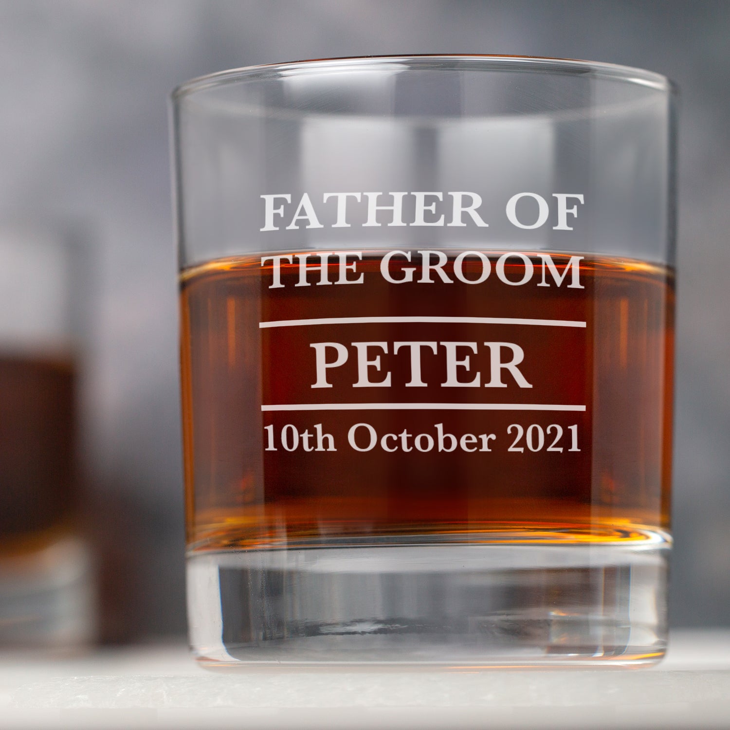 Personalised Father Of The Groom Glass Tumbler - Glass Tumblers