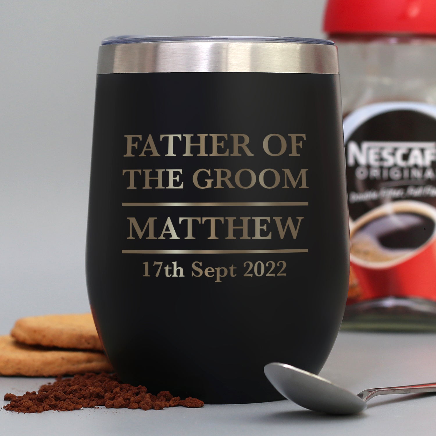 Personalised Father of the Groom Thermos Insulated Travel Tumbler - cup