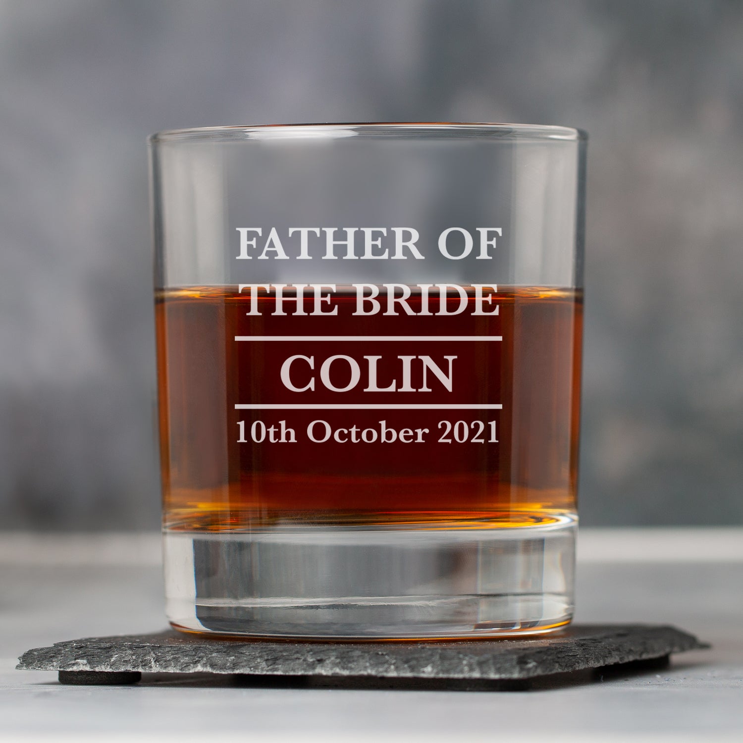 Personalised Father Of The Bride Glass Tumbler - Glass Tumblers