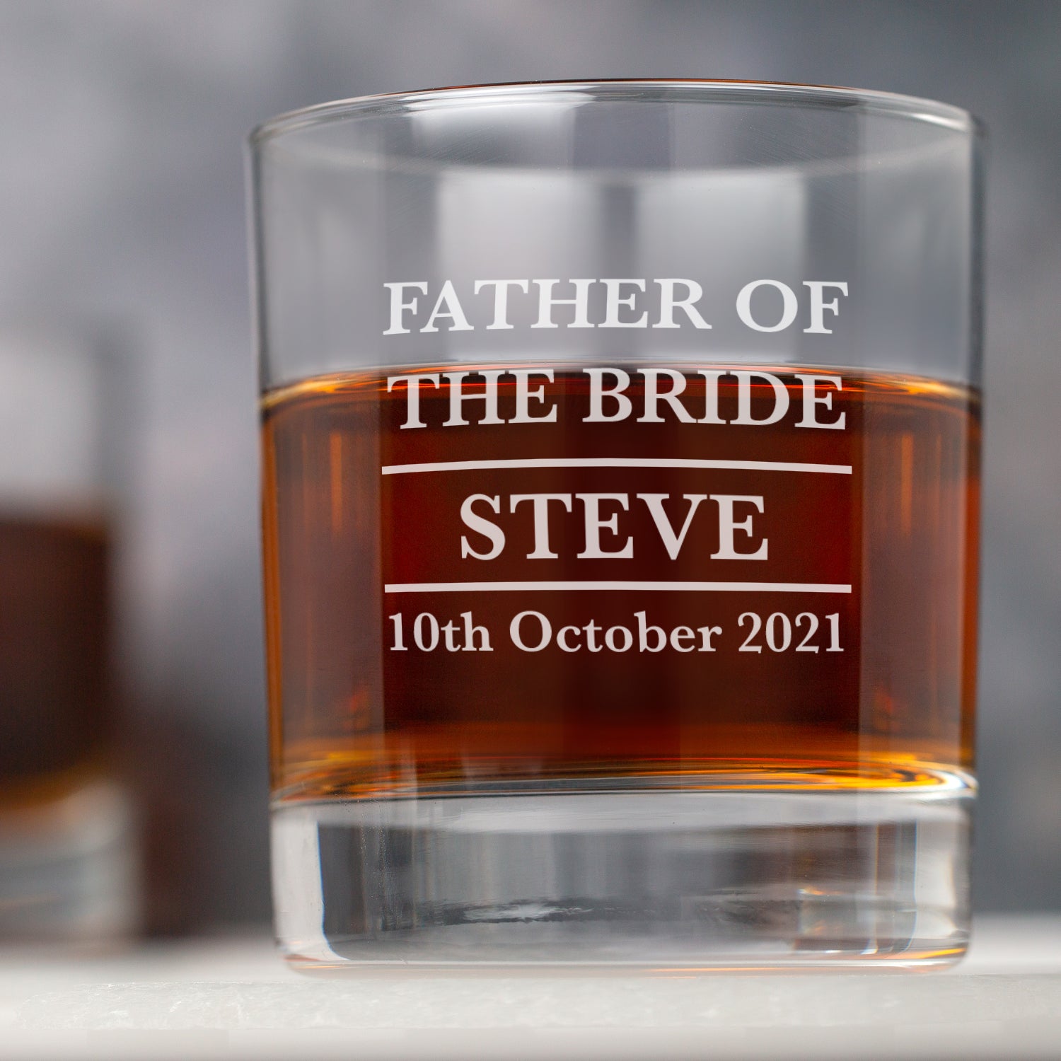 Personalised Father Of The Bride Glass Tumbler - Glass Tumblers