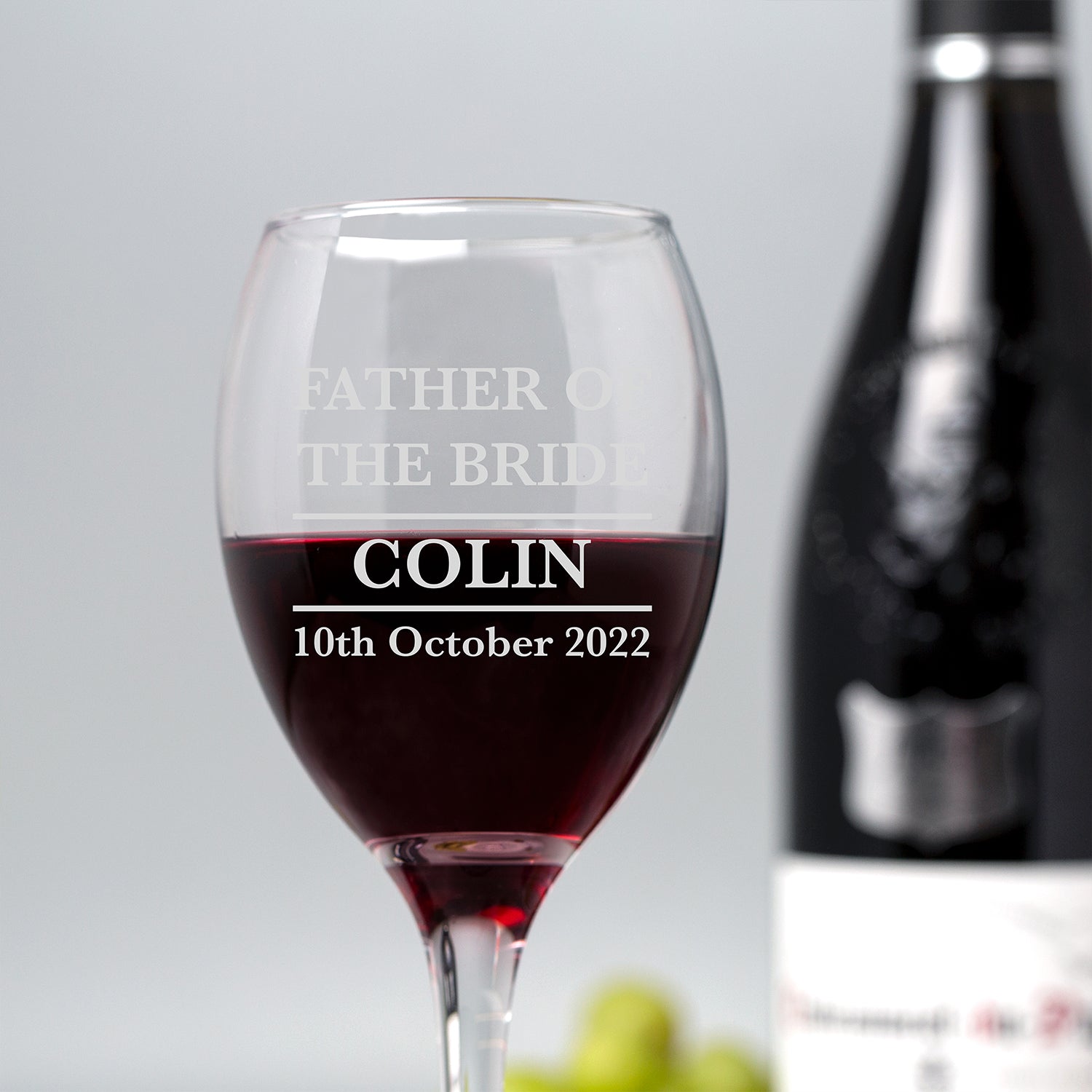 Personalised Father of the Bride Wine Glass - Wine Glasses