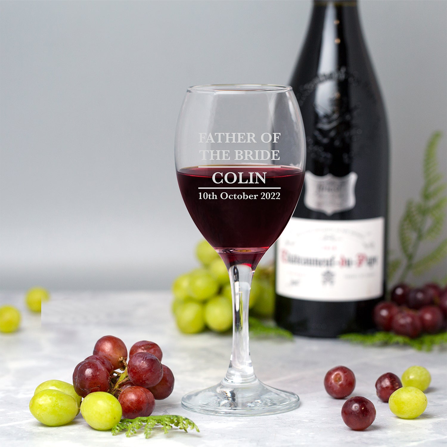 Personalised Father of the Bride Wine Glass - Wine Glasses