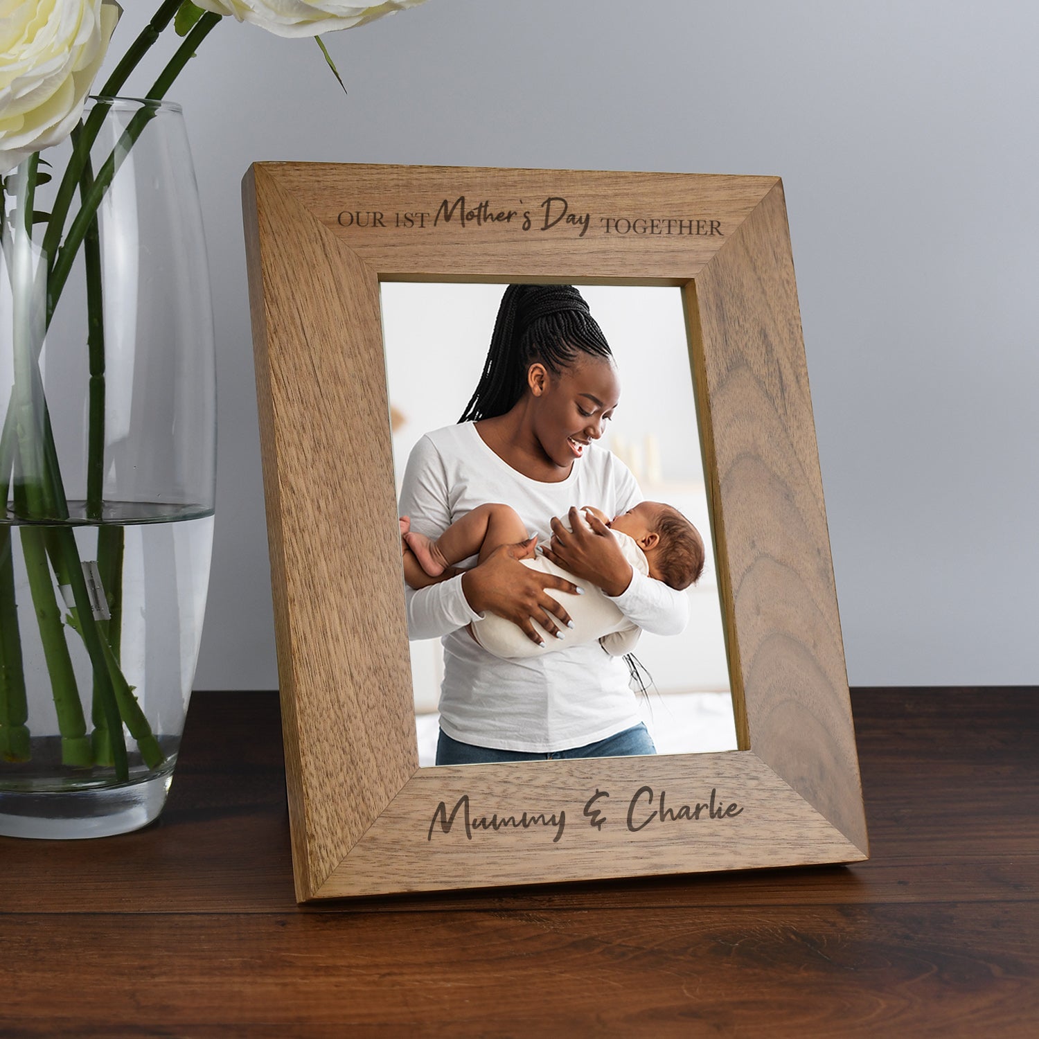 Personalised Wooden 5x7 Our 1st Mother’s Day Together Frame - Photo Frames