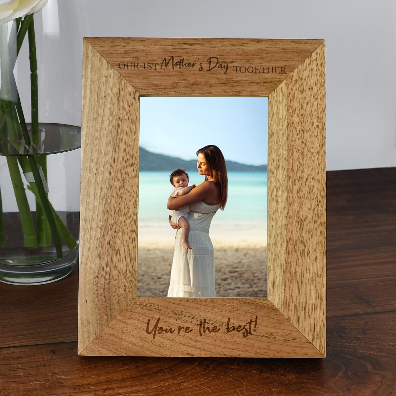 Personalised Wooden 4x6 Our 1st Mother’s Day Together Frame - Photo Frames