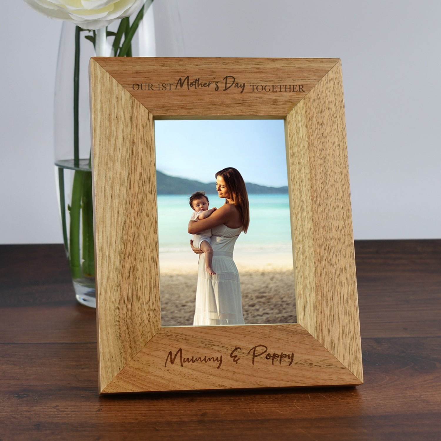 Personalised Wooden 4x6 Our 1st Mother’s Day Together Frame - Photo Frames