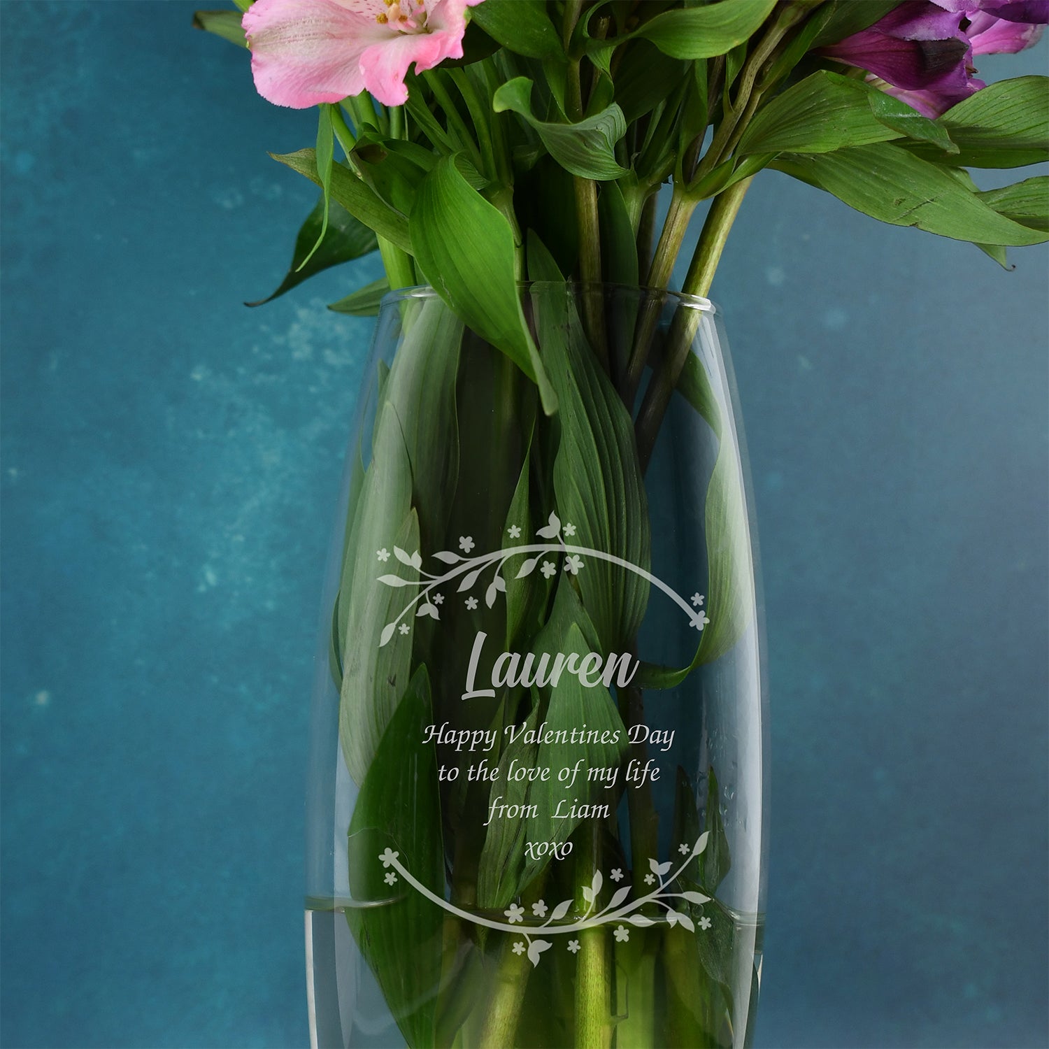 Personalised Floral Name & Message Bullet Vase - Bullet Vase