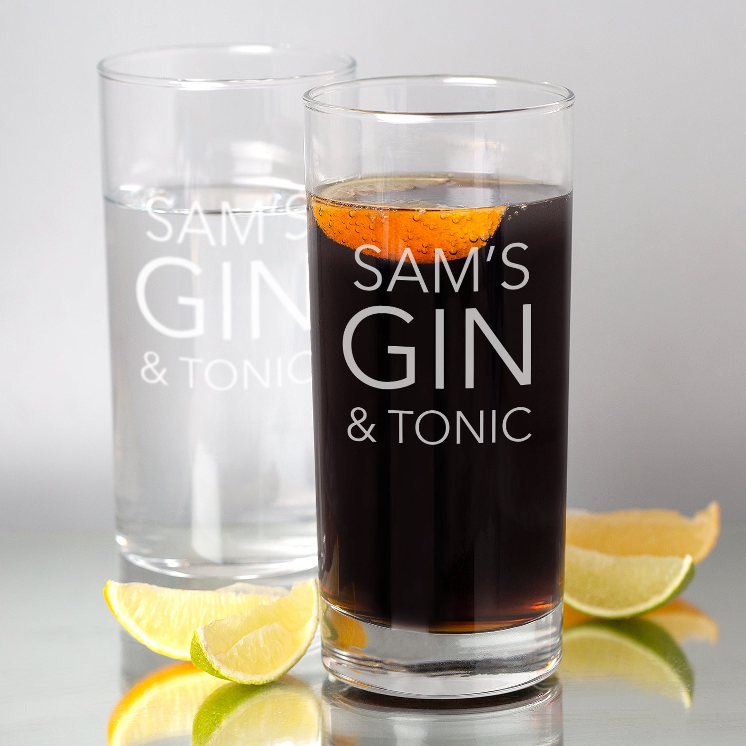 Personalised Gin & Tonic Hi Ball Glass - Hi Ball Glass