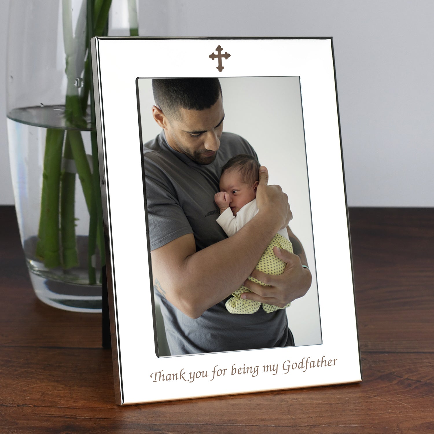 Silver 4x6 Thank You For Being My Godfather Photo Frame - Photo Frames