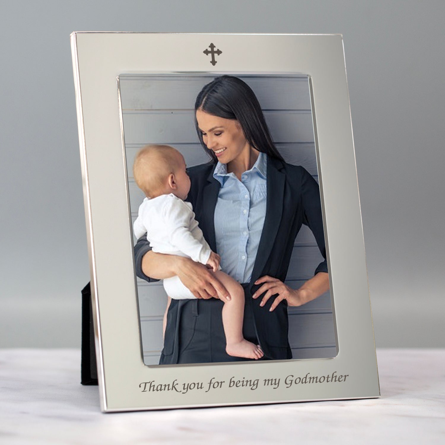 Silver 5x7 Thank You For Being My Godmother Photo Frame - Photo Frames