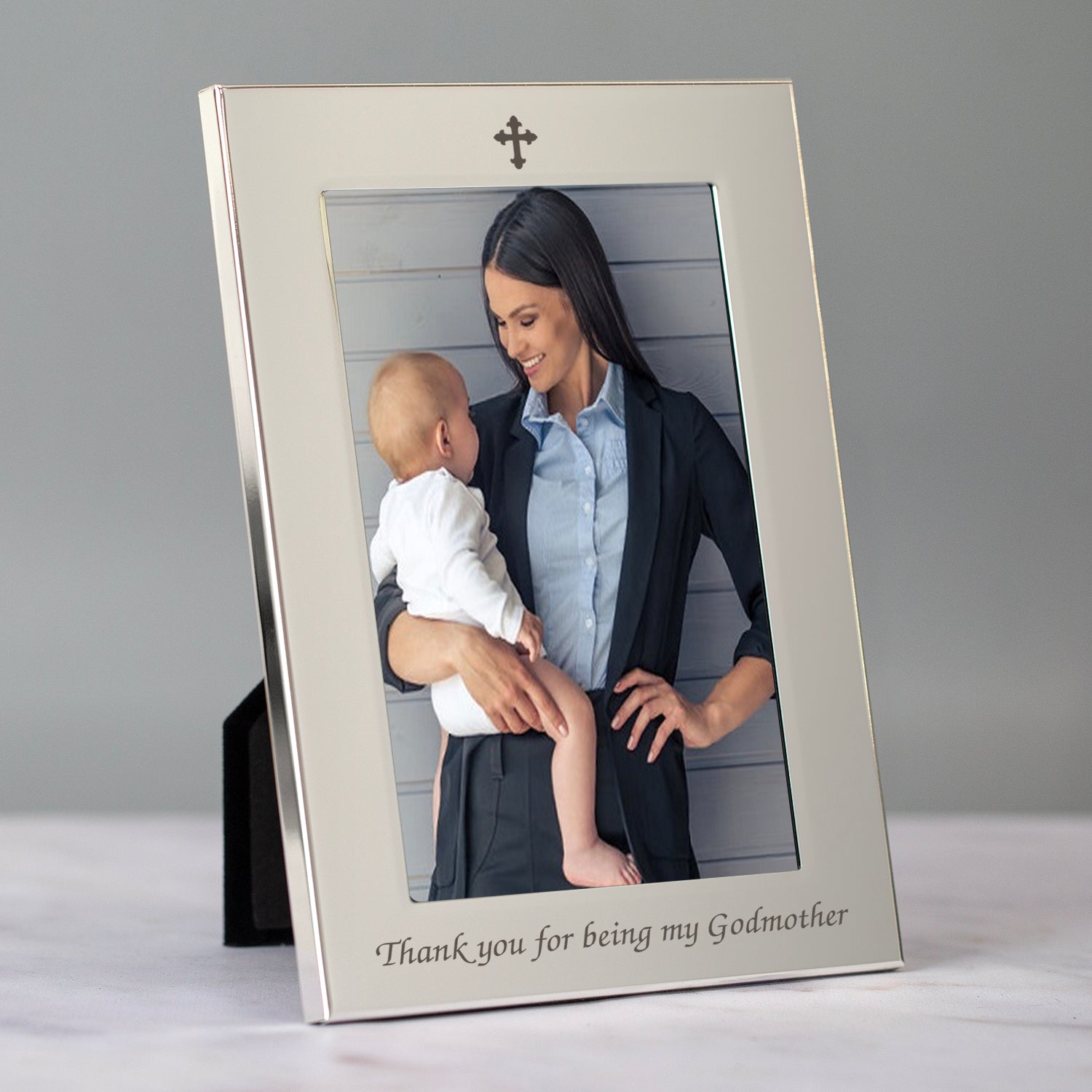 Silver 4x6 Thank You For Being My Godmother Photo Frame - Photo Frames
