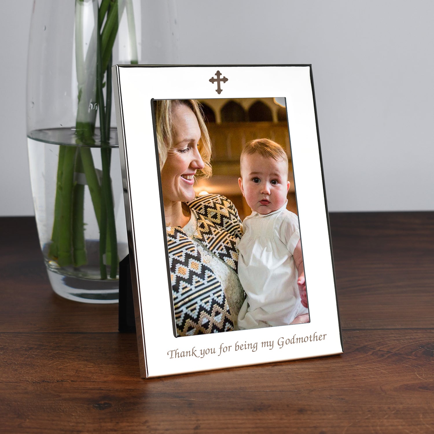 Silver 4x6 Thank You For Being My Godmother Photo Frame - Photo Frames