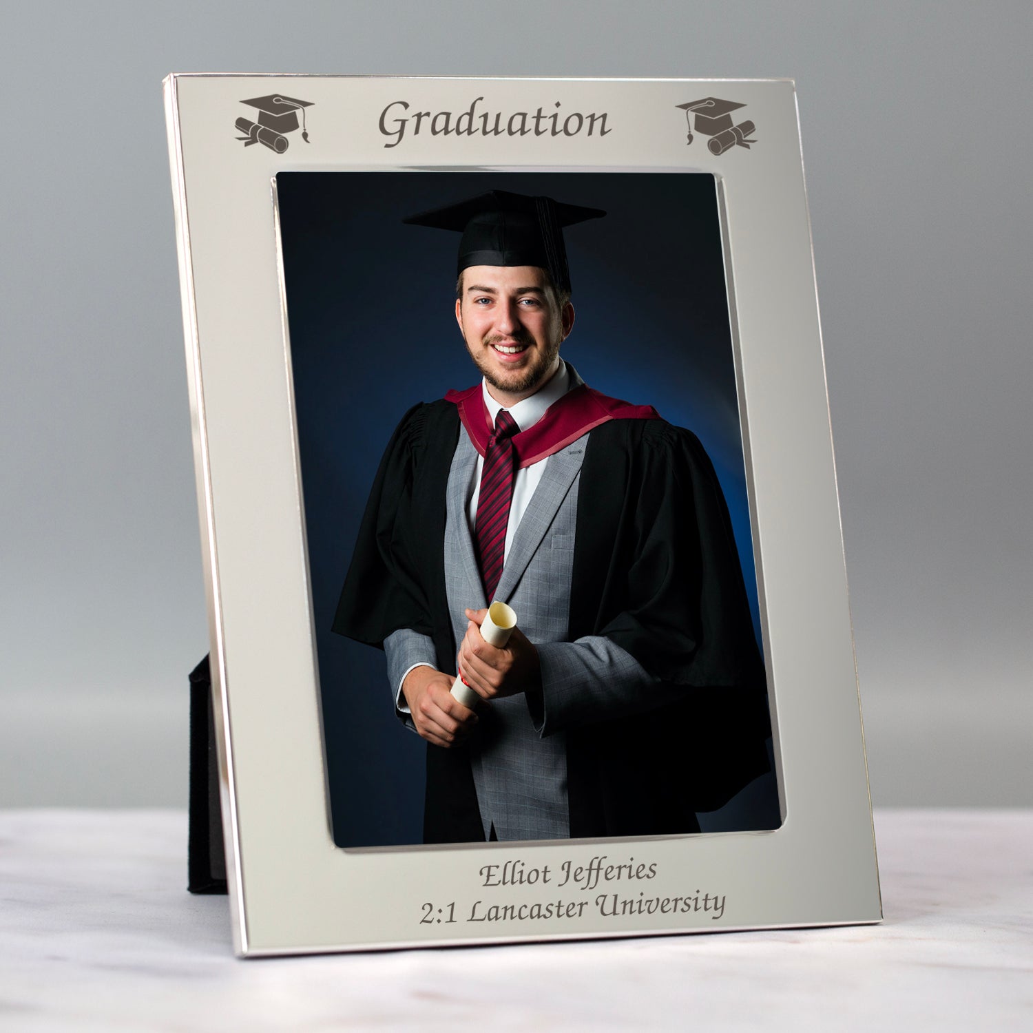 Personalised Silver 5x7 Graduation Photo Frame - Photo Frames