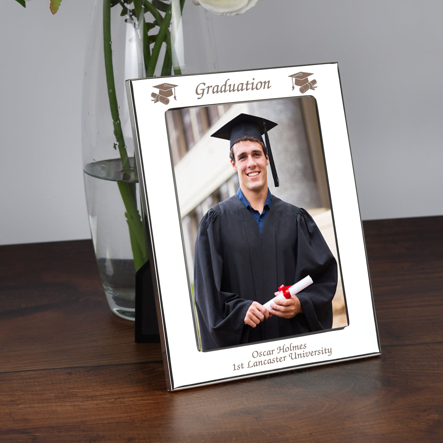 Personalised Silver 5x7 Graduation Photo Frame - Photo Frames