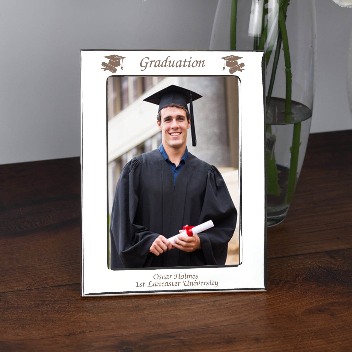 Personalised Silver 5x7 Graduation Photo Frame - Photo Frames
