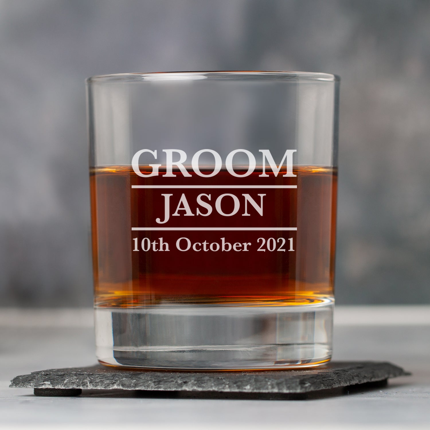 Personalised Groom Glass Tumbler - Glass Tumblers