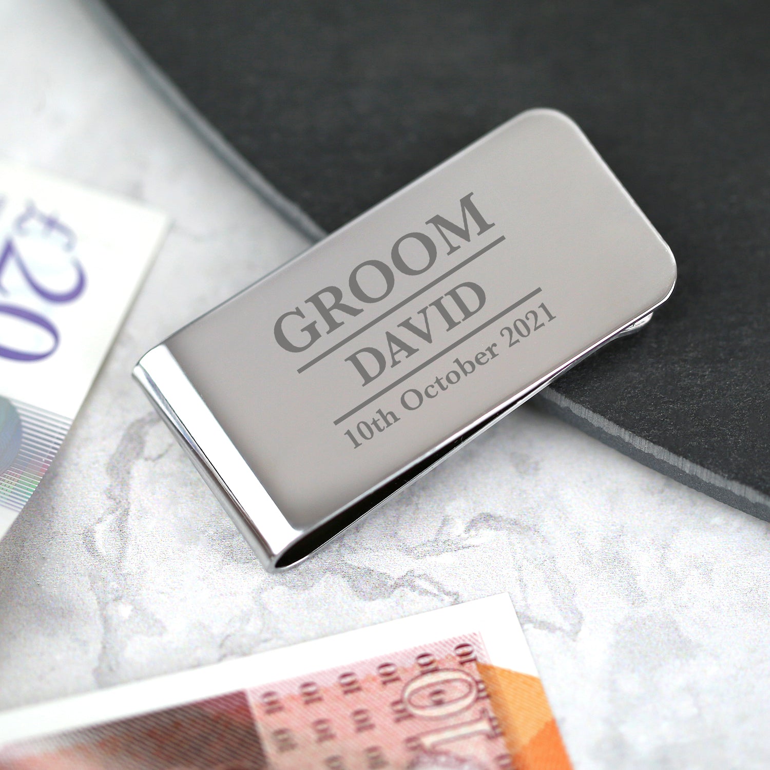 Personalised Groom Money Clip - Accessories