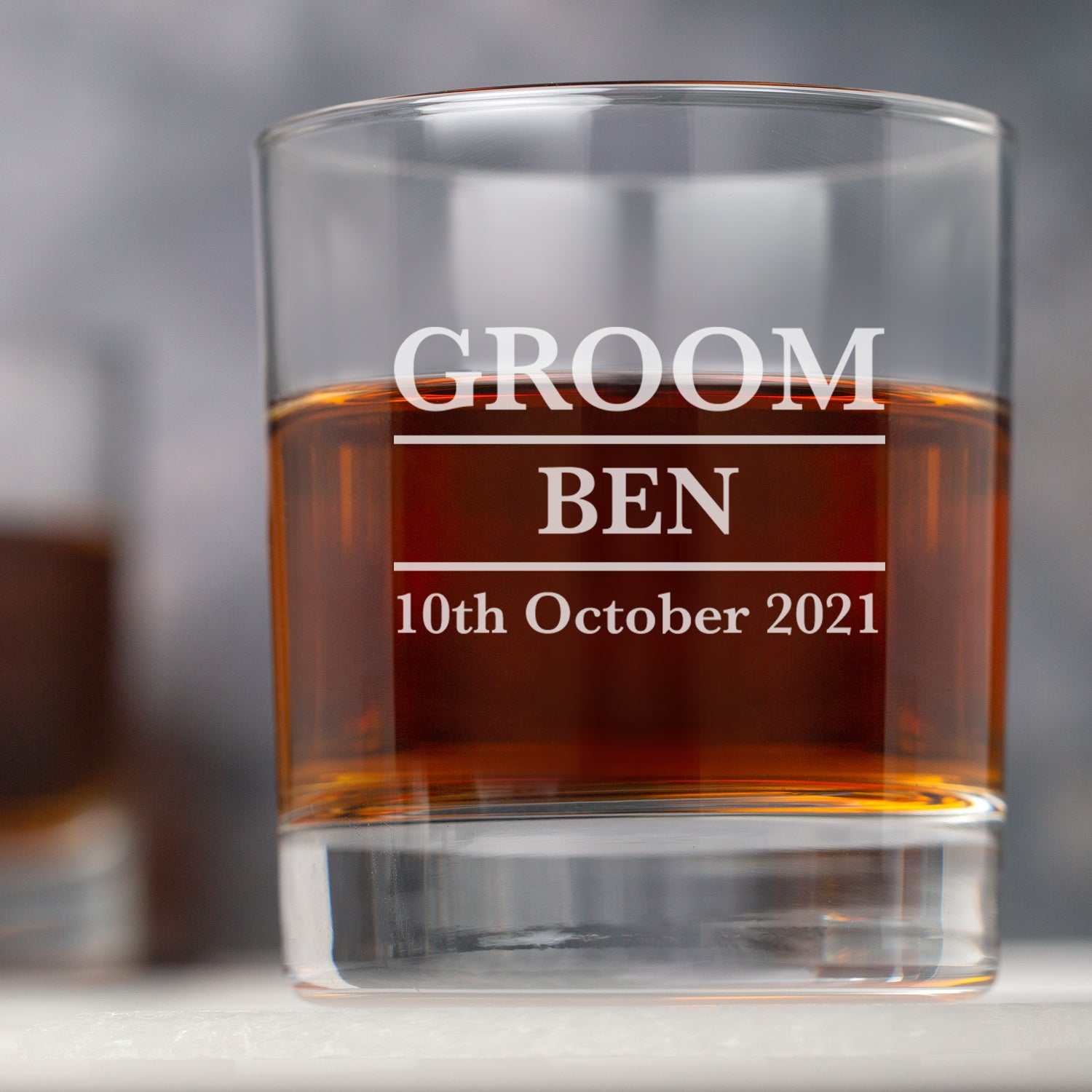 Personalised Groom Glass Tumbler - Glass Tumblers