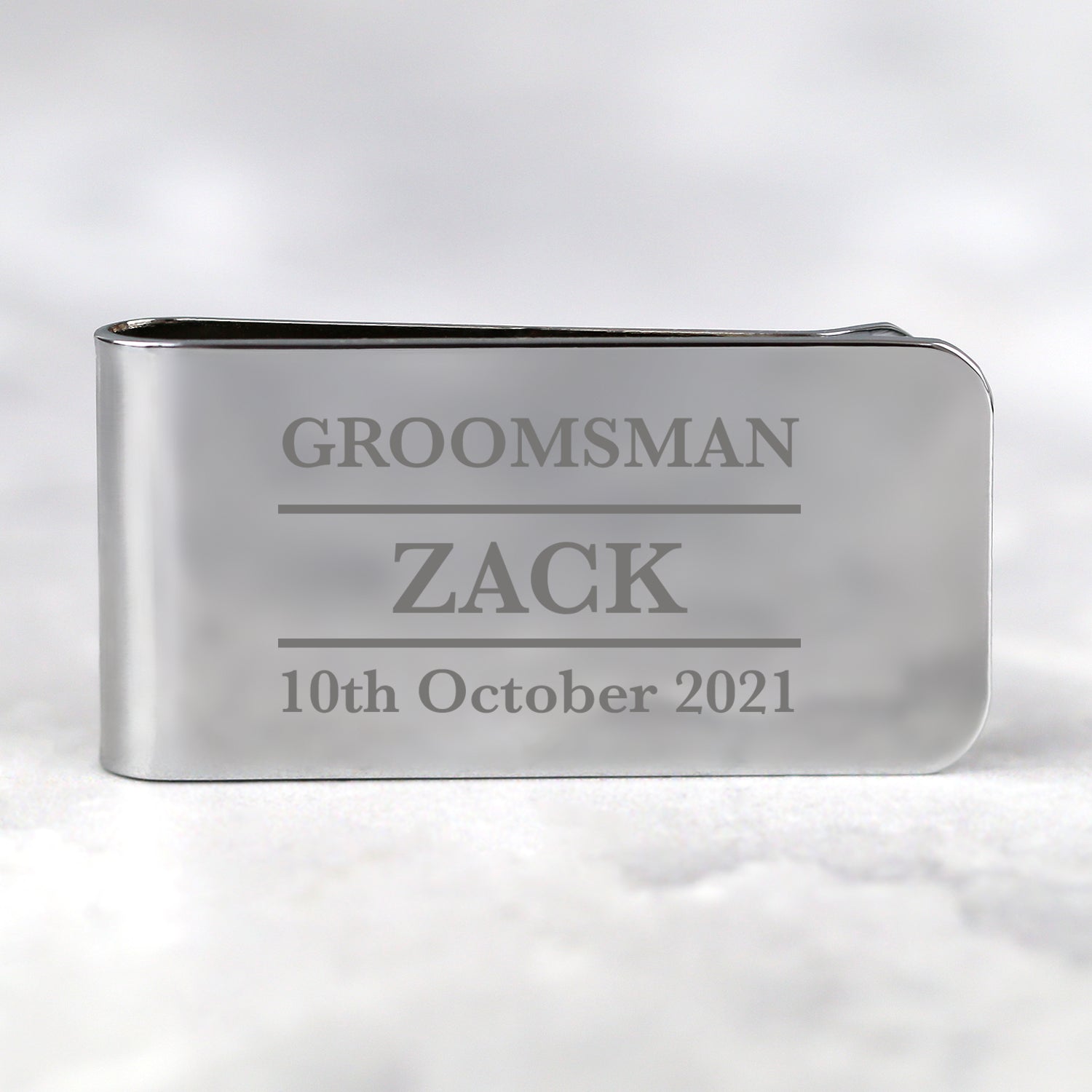 Personalised Groomsman Money Clip - Accessories